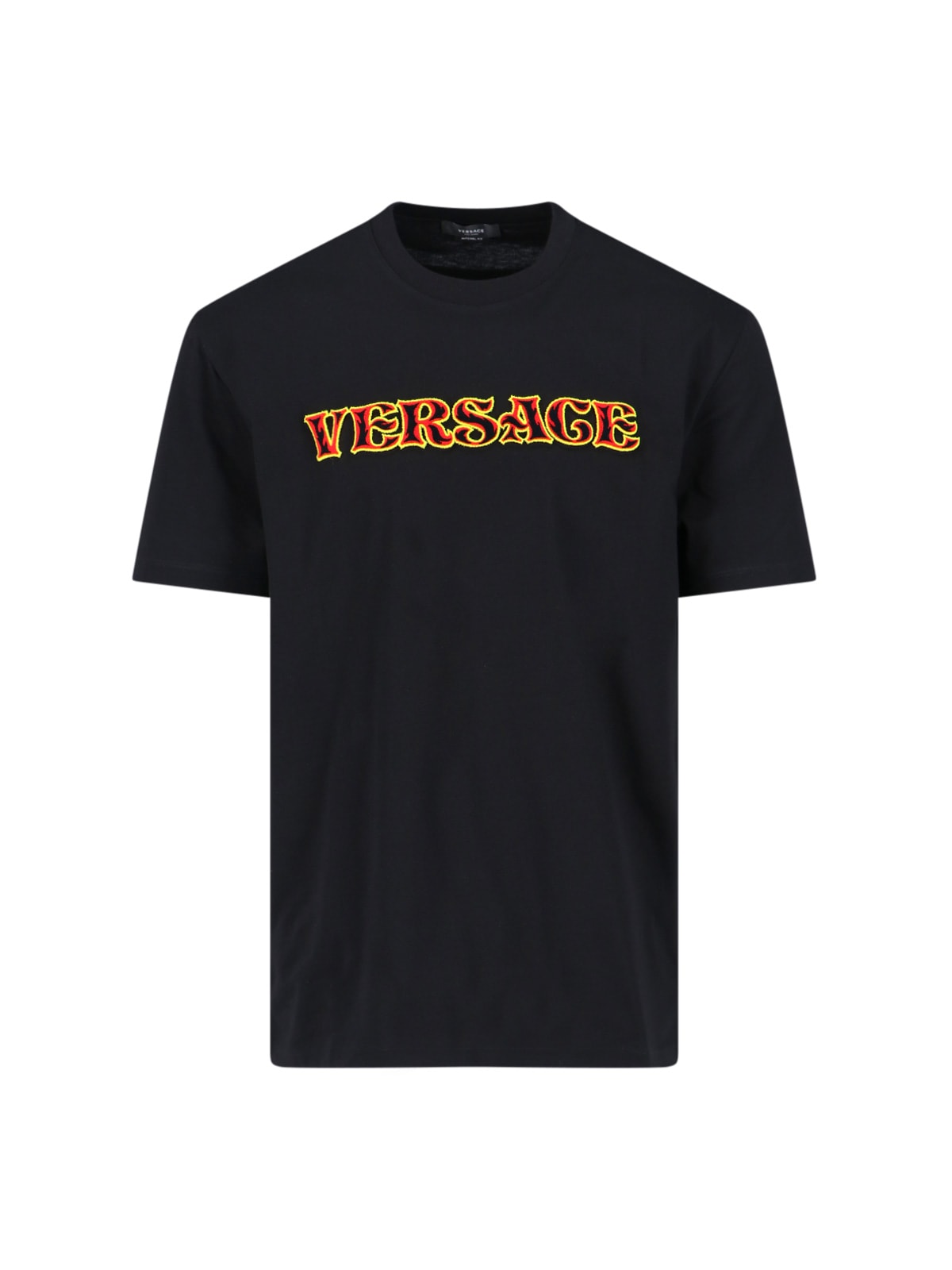 Versace Logo T-shirt In Black