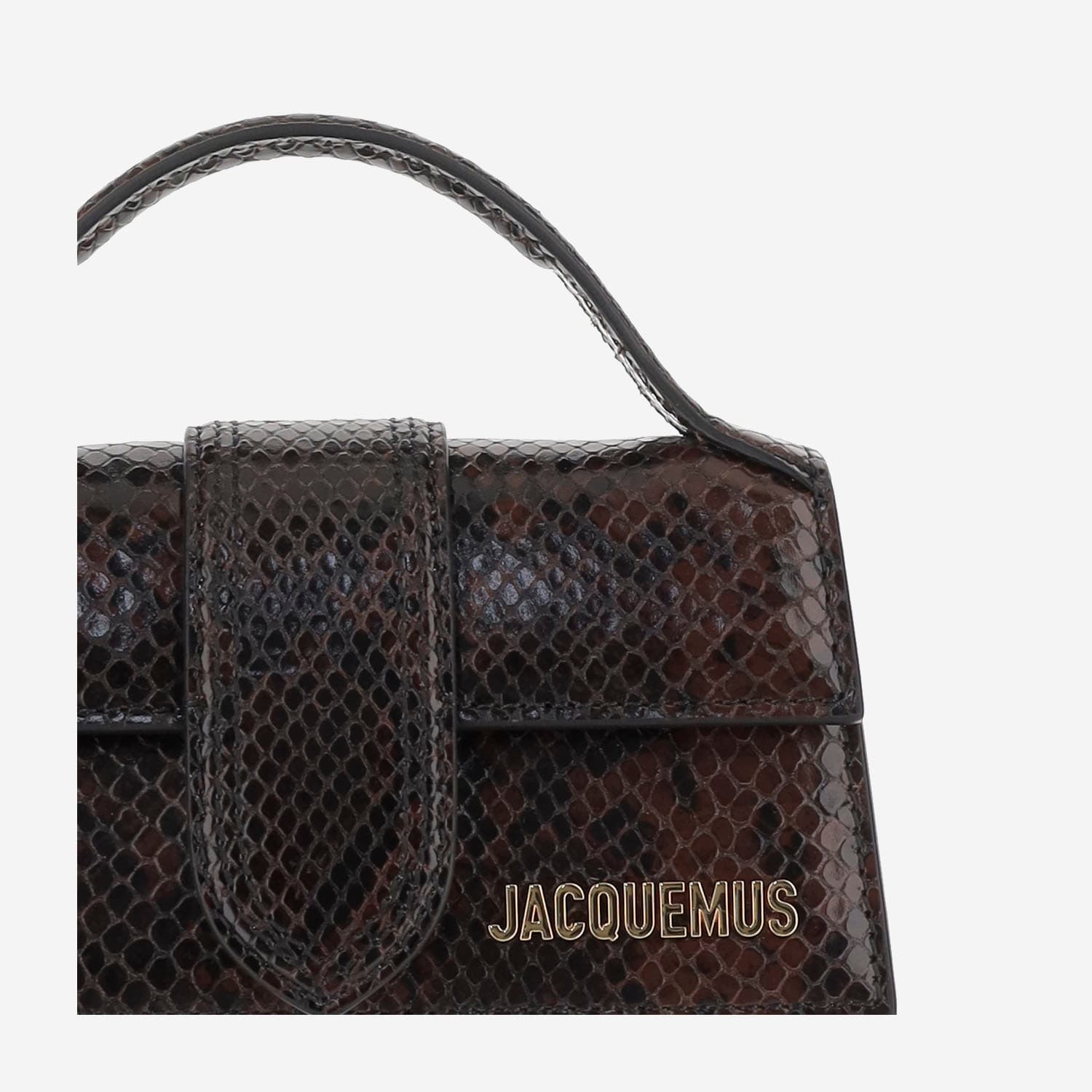 Jacquemus Womens Dark Brown Le Grand Bambino Leather Top Handle Bag In Brown