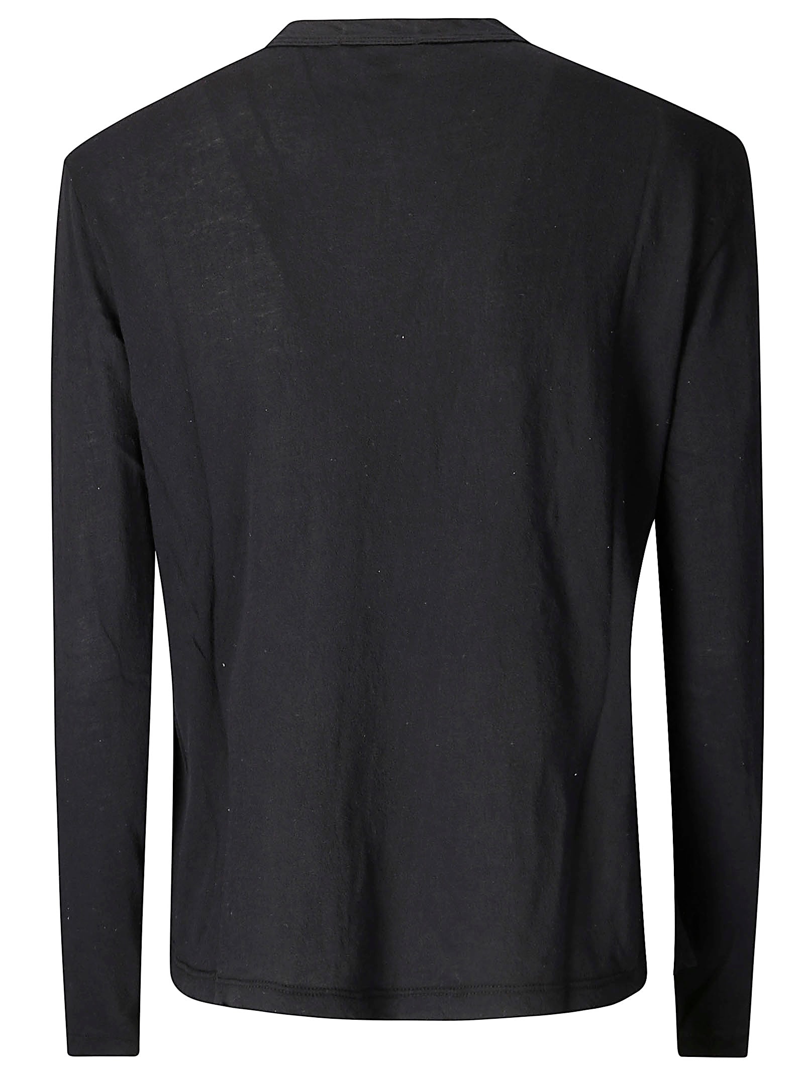 James Perse Long-sleeve Crew-neck T-shirt In Black