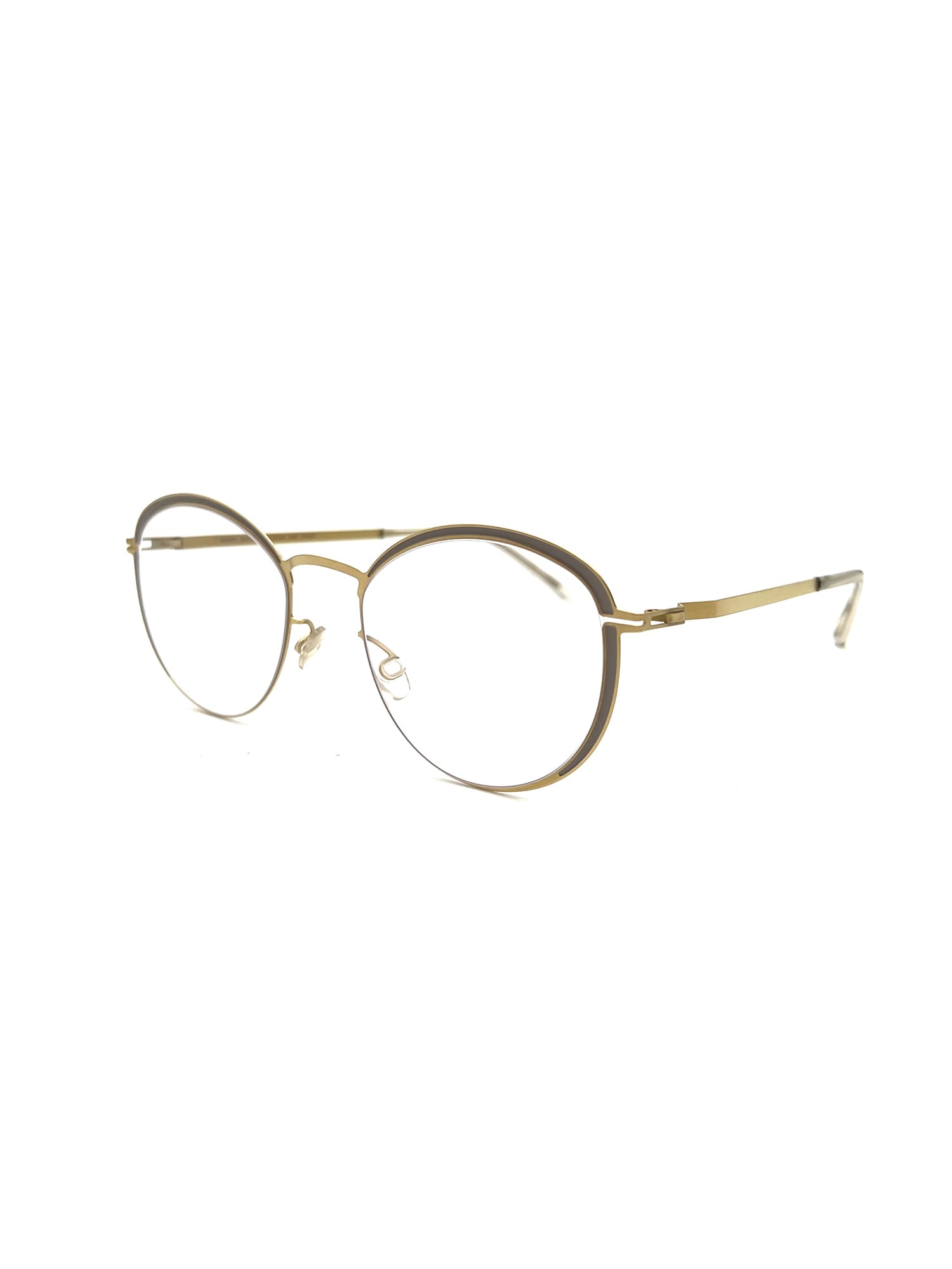 Shop Mykita Beulah Eyewear In Frosted Gold/dark San