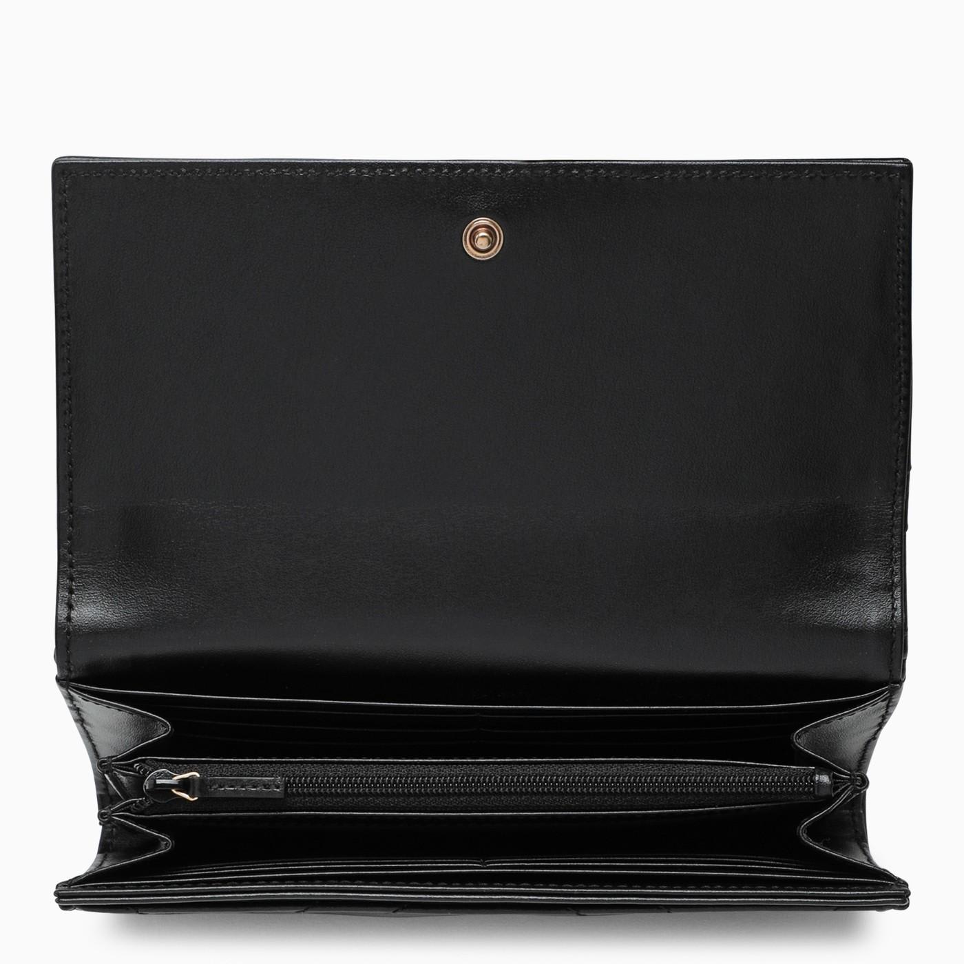 Shop Gucci Black Marmont Gg Continental Wallet
