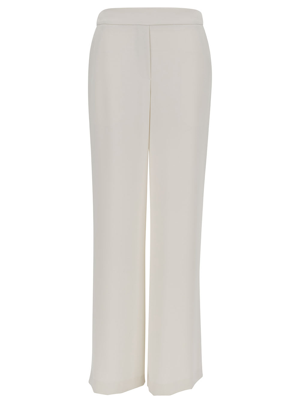 P.A.R.O.S.H WHITE LOOSE PANTS WITH WAIST-BAND IN POLYAMIDE WOMAN 