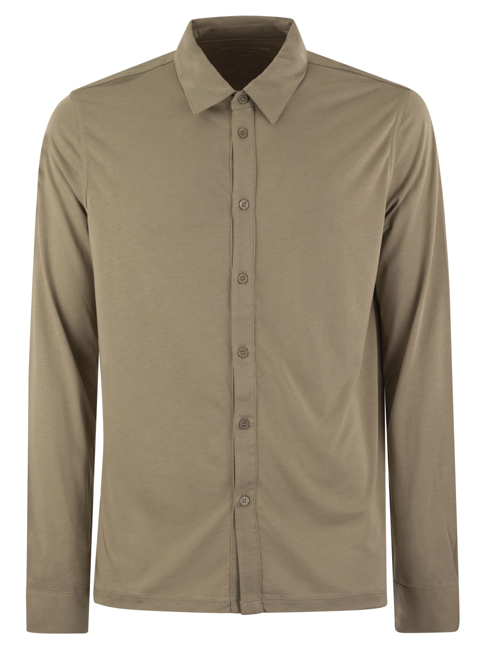 Long-sleeved Shirt In Lyocell And Cotton