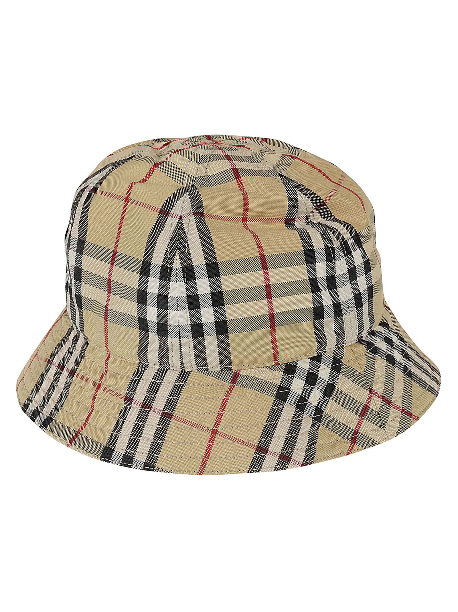 Shop Burberry House Check Bucket Hat In Archive Beige