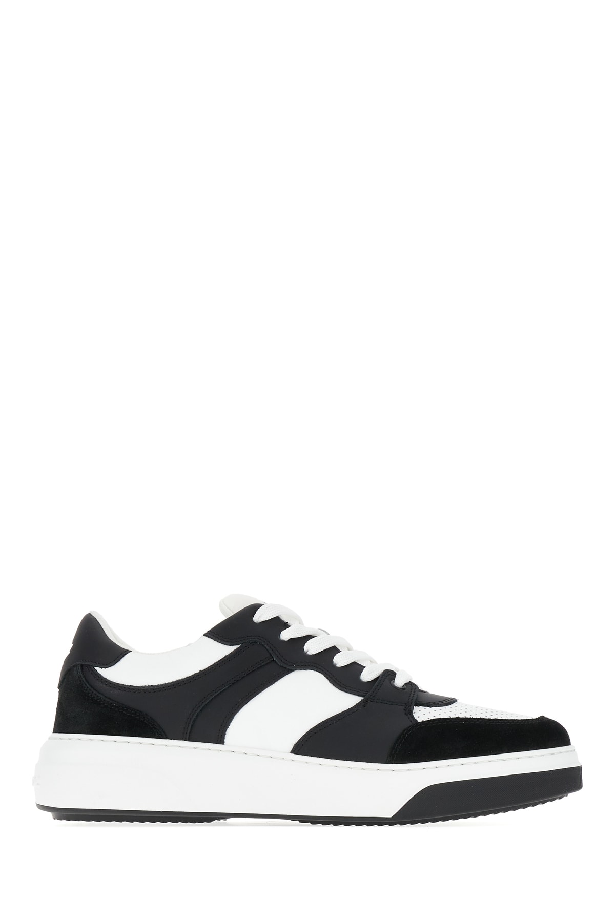 Shop Dsquared2 Two-tone Leather Bumper Sneakers In M072