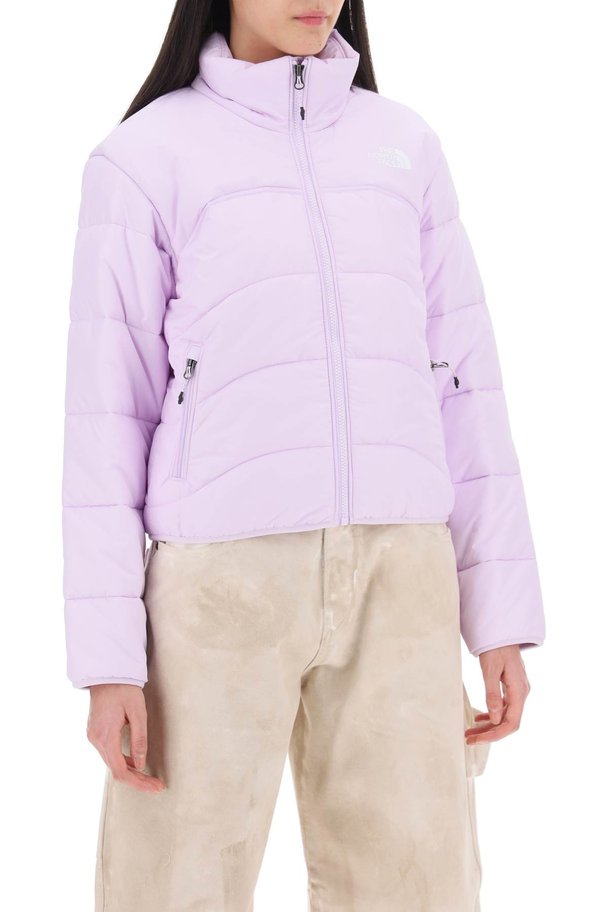 Shop The North Face Elements Short Puffer Jacket In Icy Lilac (purple)