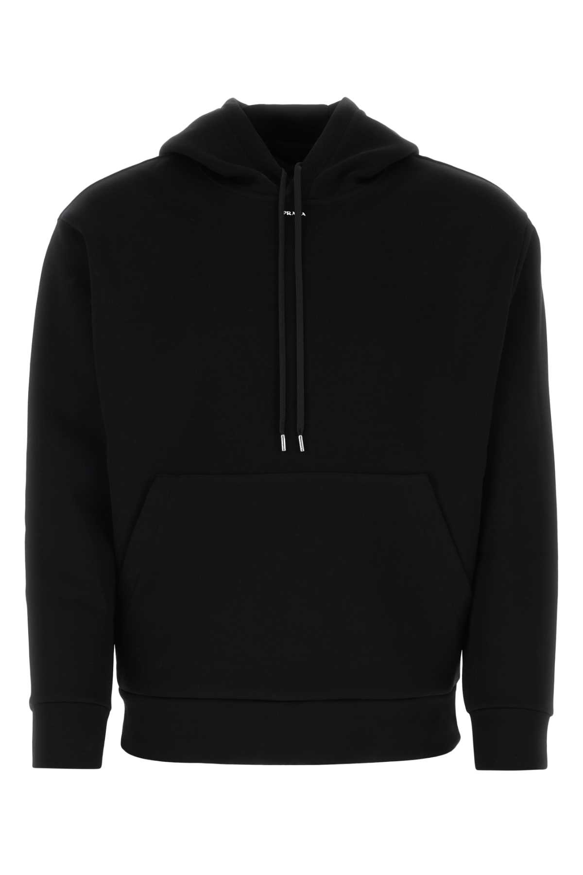 Shop Prada Black Cotton Blend Sweatshirt In F0002