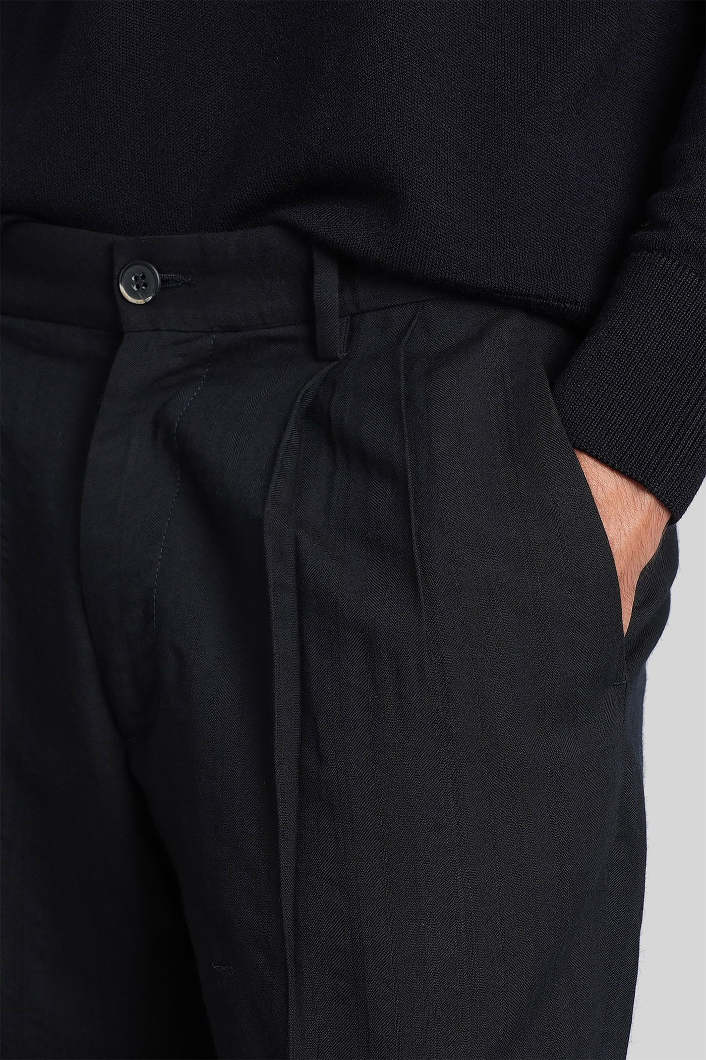 Barena Venezia Drapier Pants In Blue Viscose In Blue