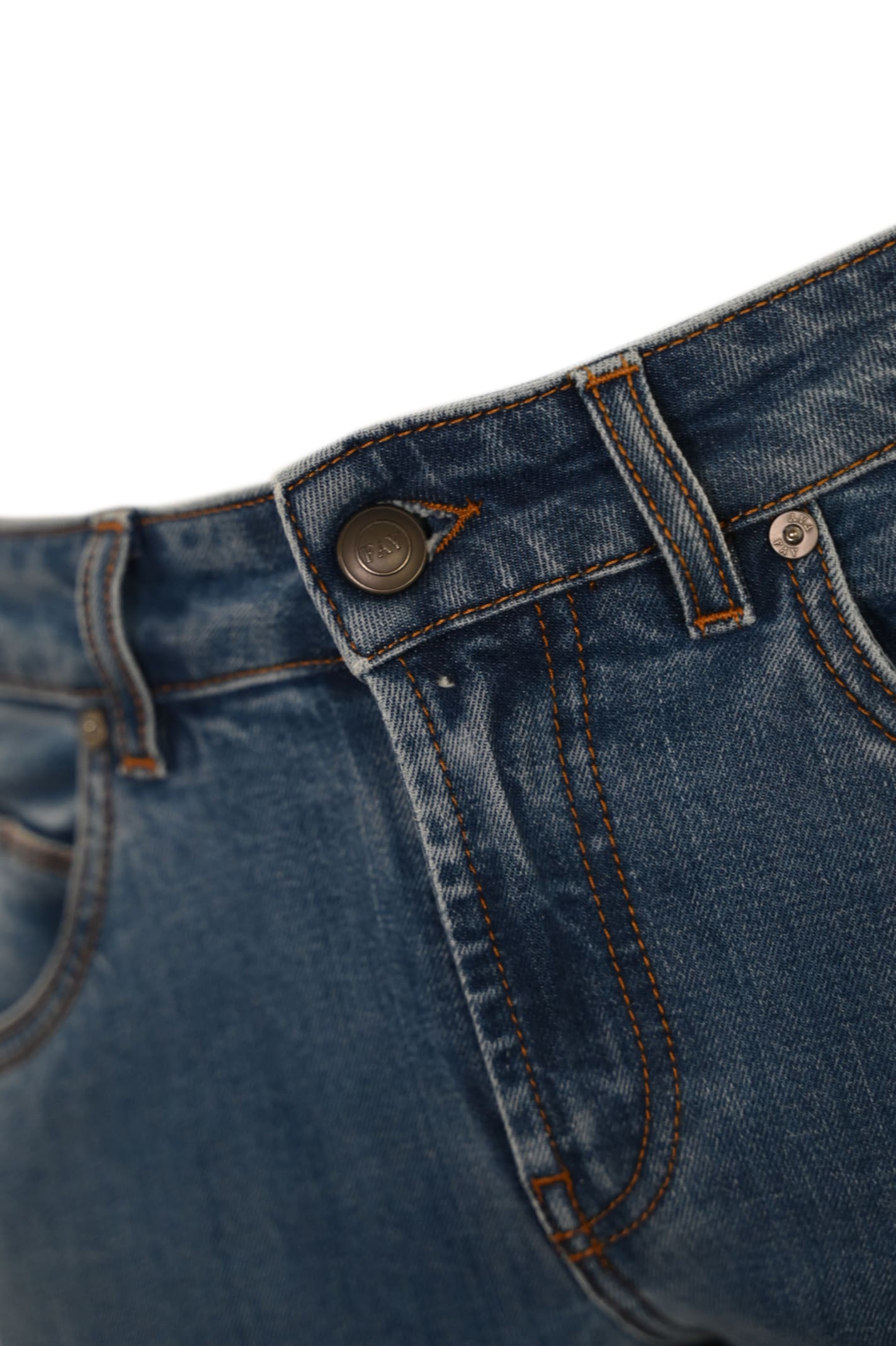 Shop Fay 5 Pocket Jeans In Medium Denim