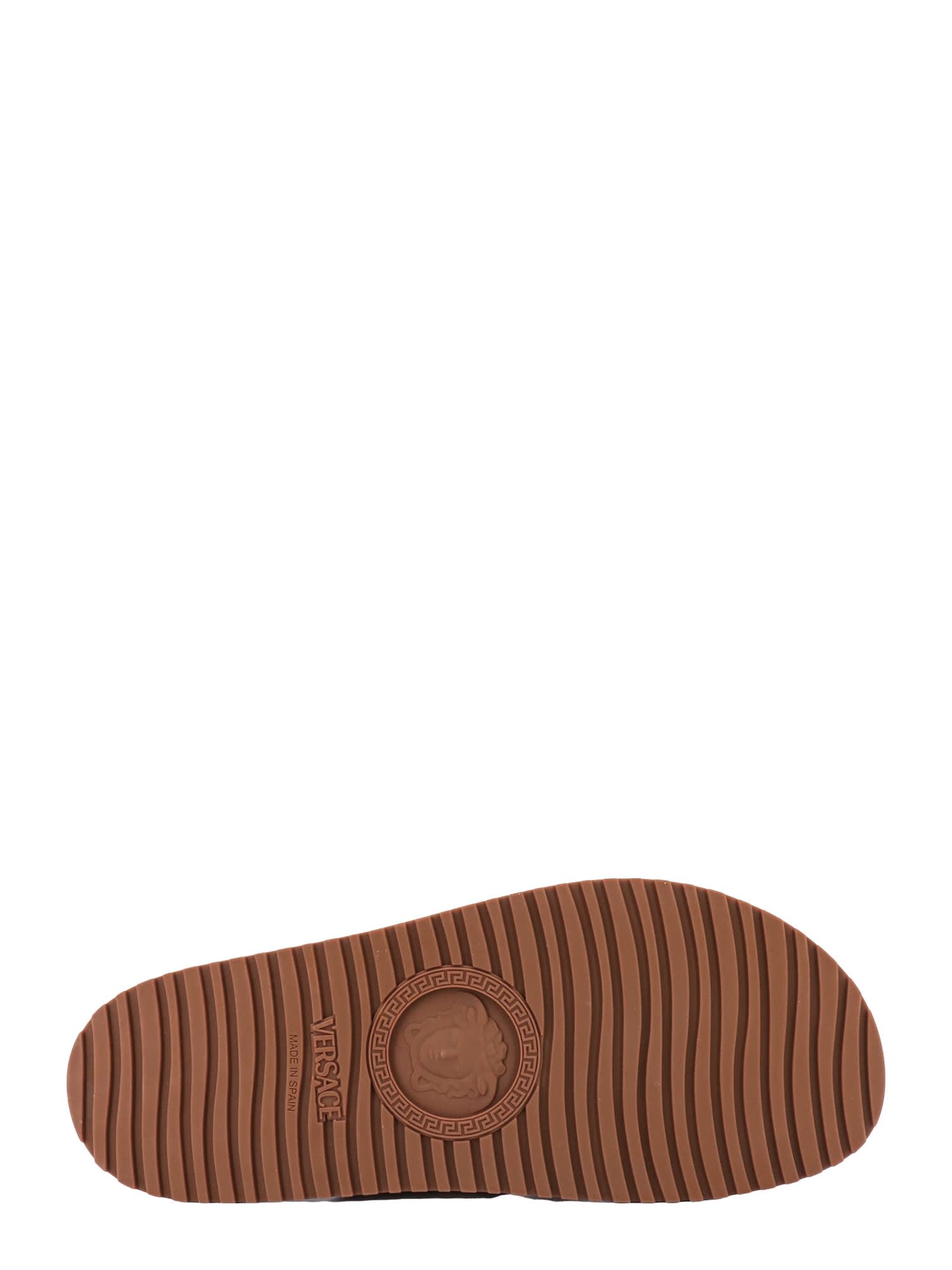 Shop Versace Sandals In Brown