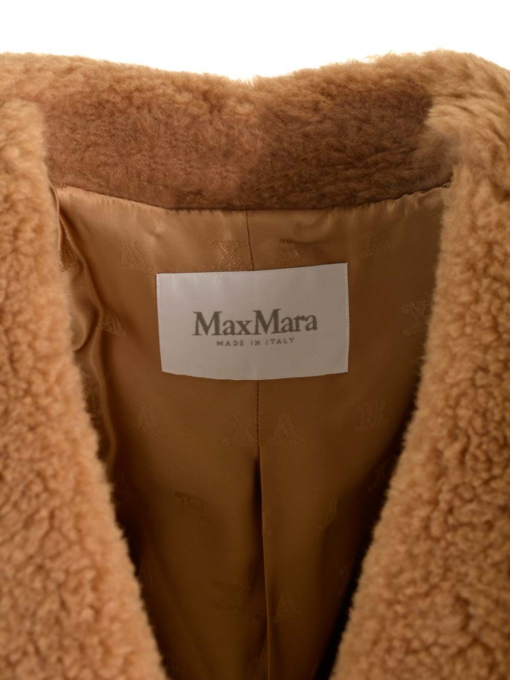 Max Mara Gardone Camel Hair And Silk Teddy Coat In Brown