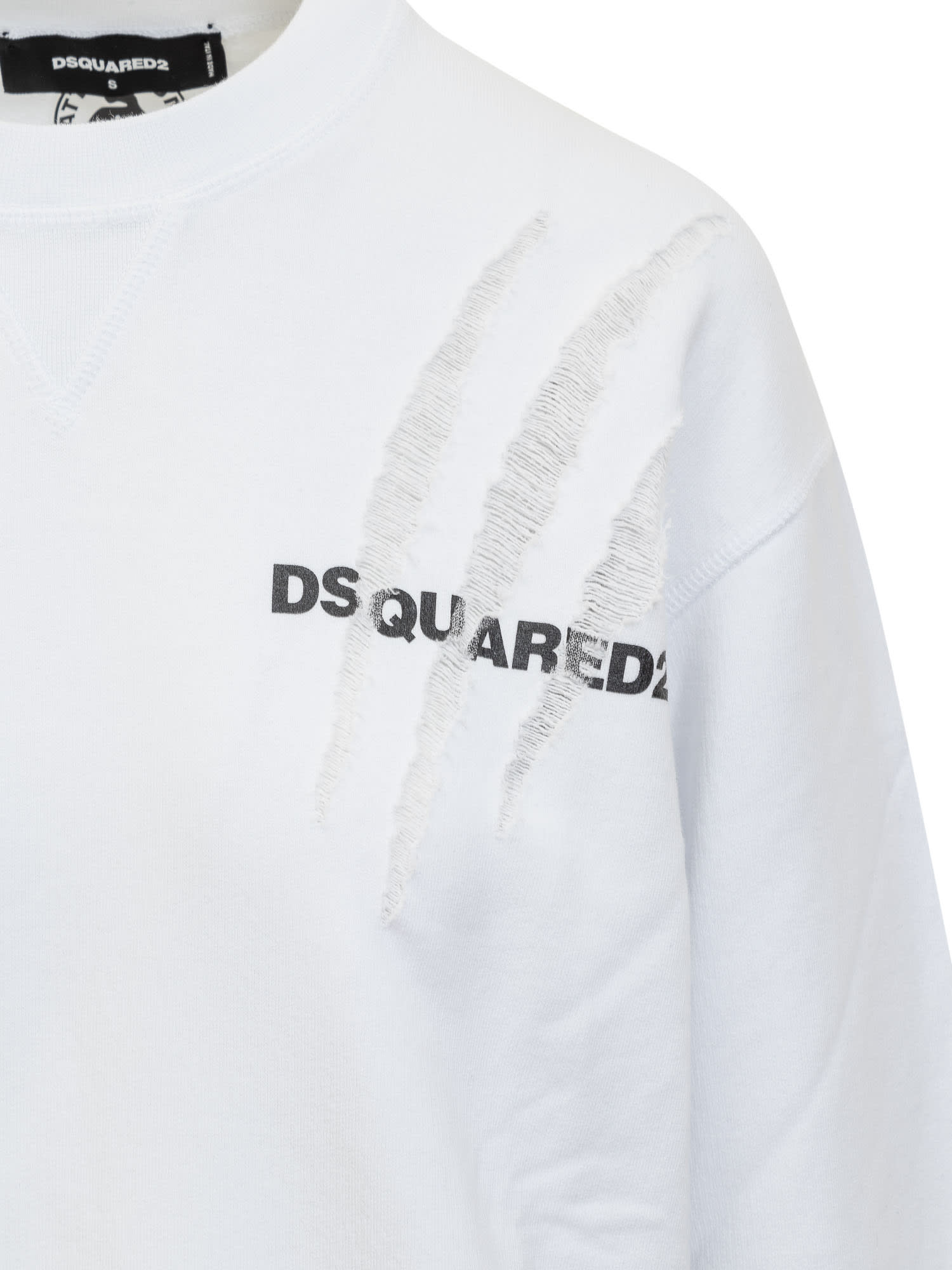 Shop Dsquared2 Horror Scratch Hoodie In White