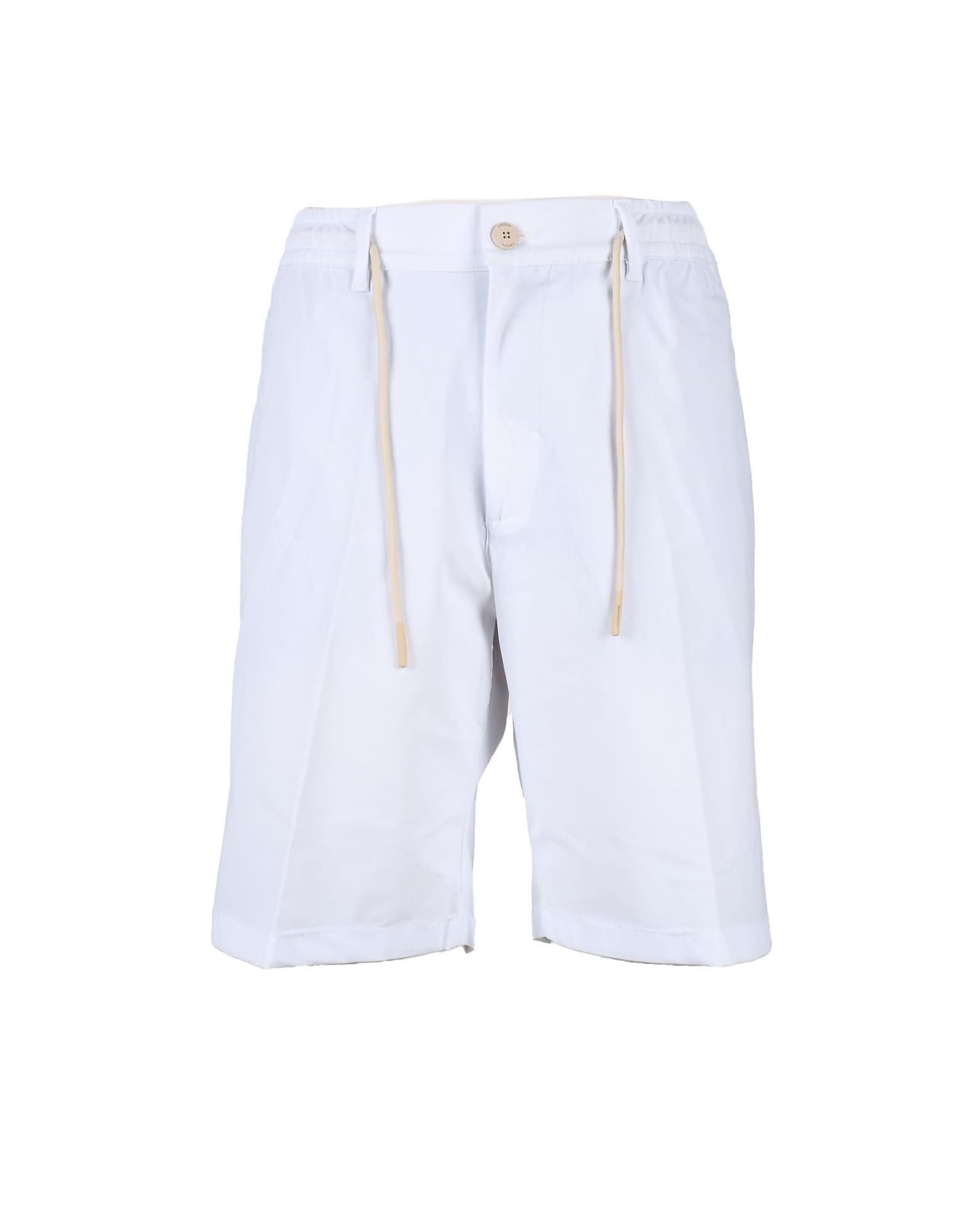 Cruna Mens White Bermuda Shorts