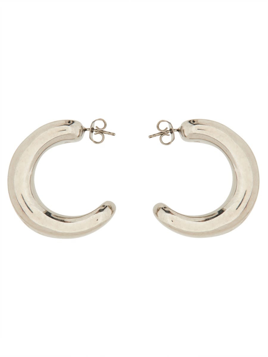 Jean Paul Gaultier Sculptural Silver Brass Earrings