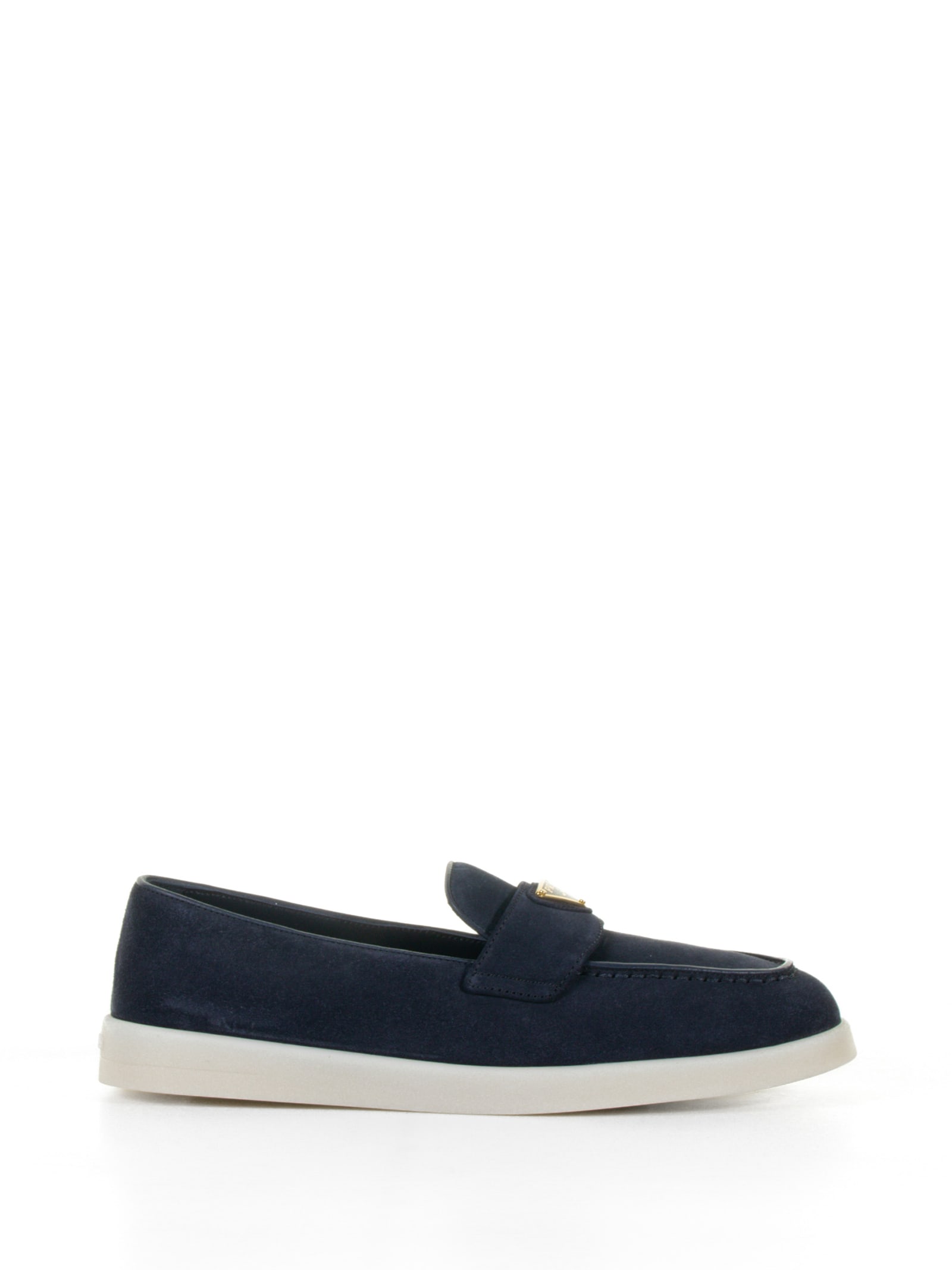 Loafer In Suede With Logo