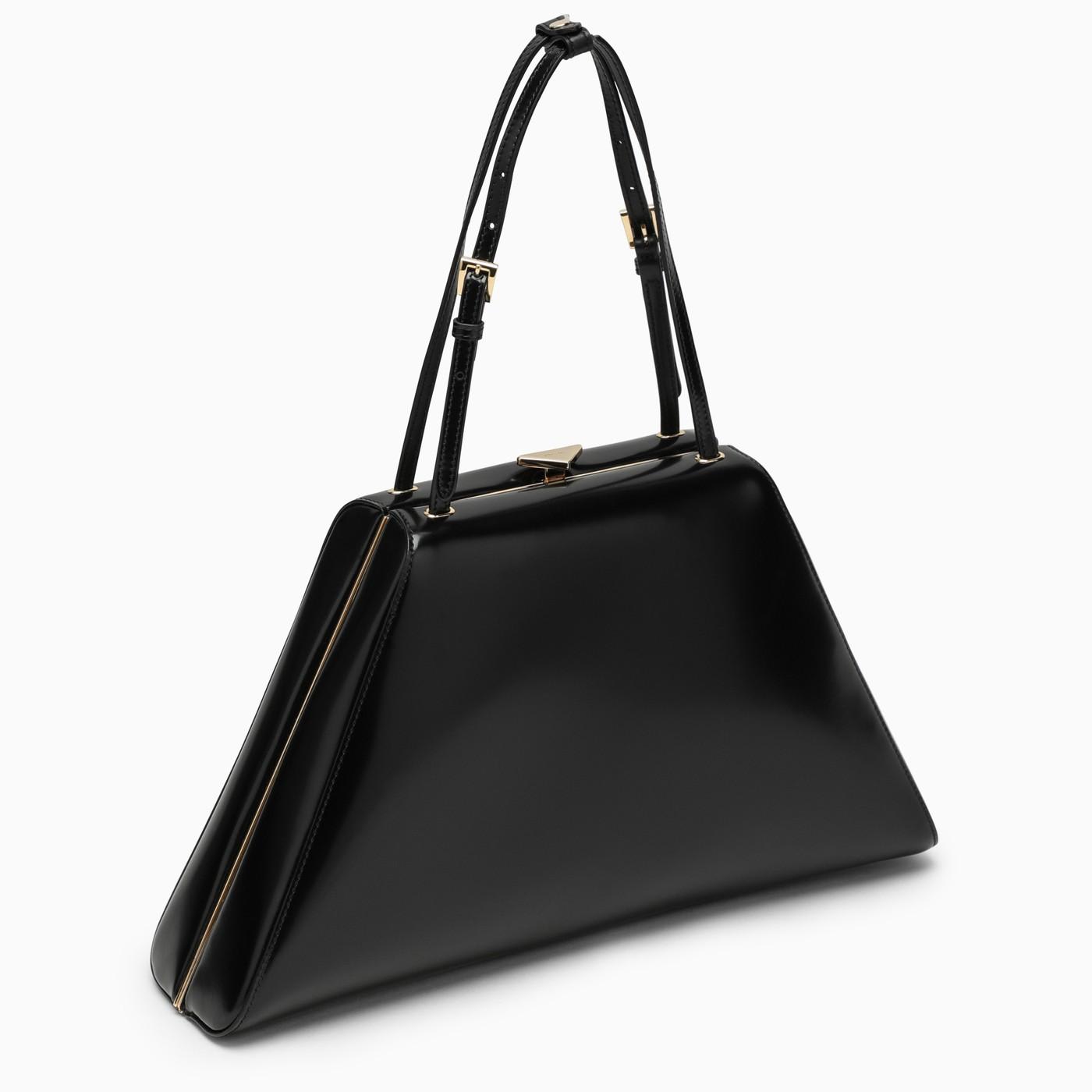 Shop Prada Black Bag In Brushed Leather