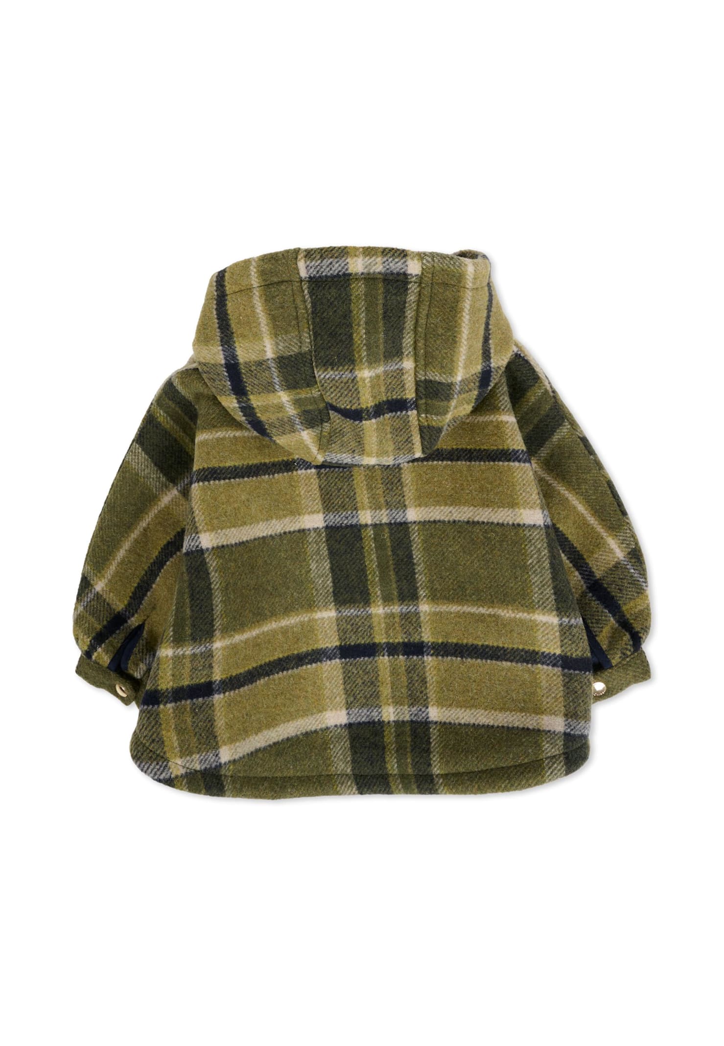 Chloé Green Cape For Baby Girl With Logo In Green