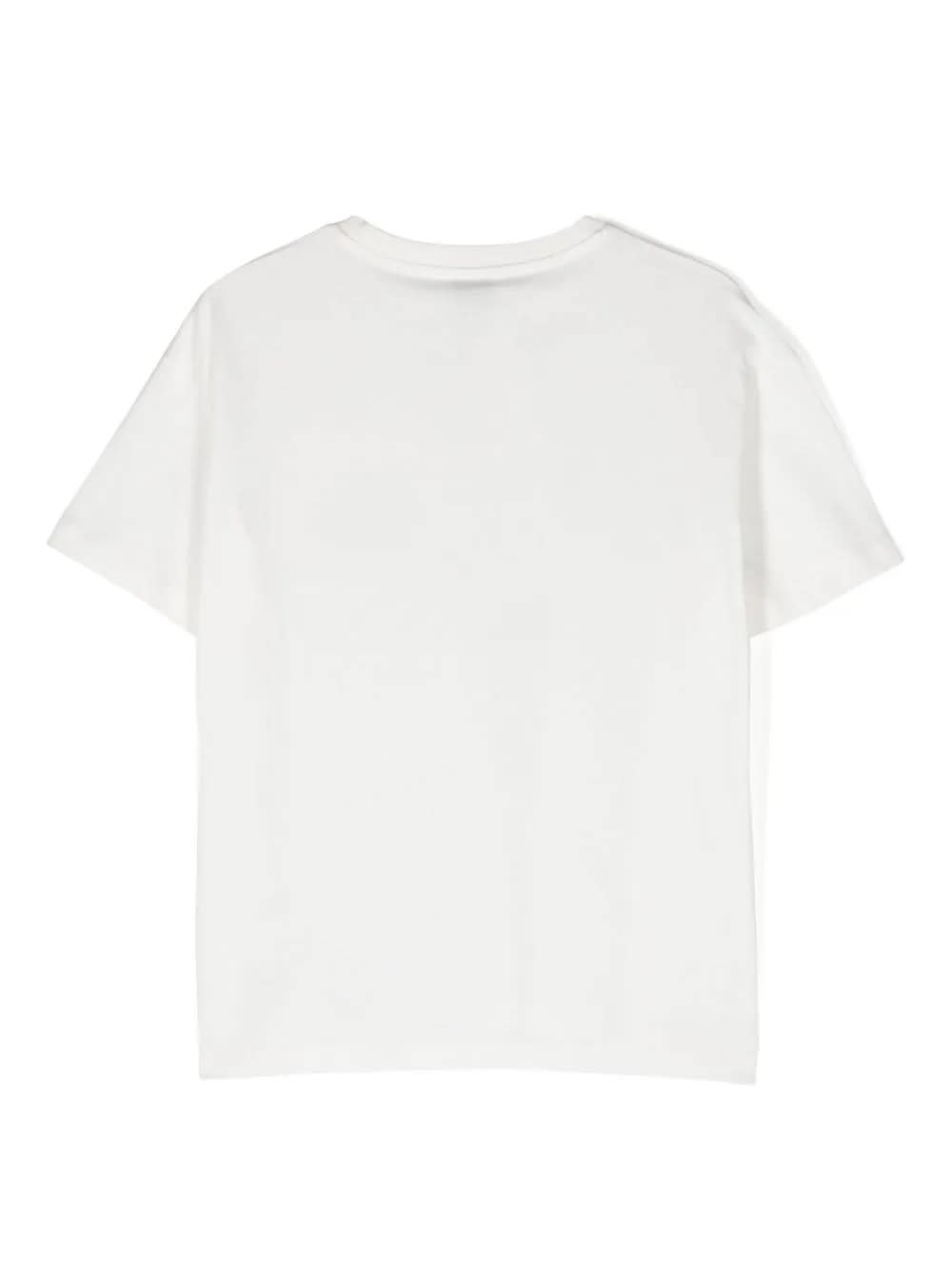 Shop Etro White T-shirt With  Pegasus Logo In Light Blue
