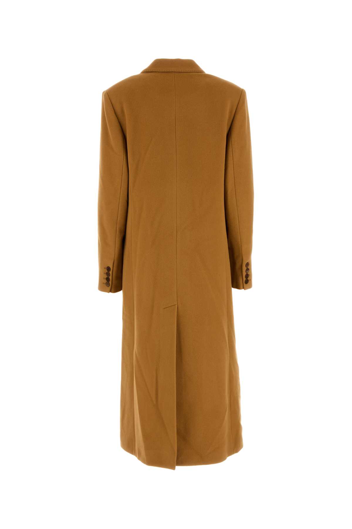 Isabel Marant Wool Blend Ellenita Coat With Back Vent In Brown