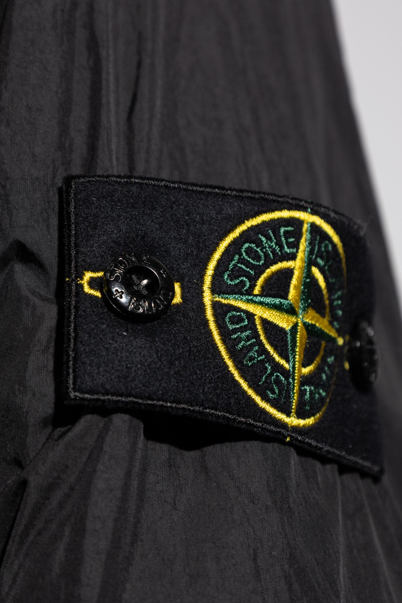 Stone Island Technical Fabric Hooded Jacket In Black