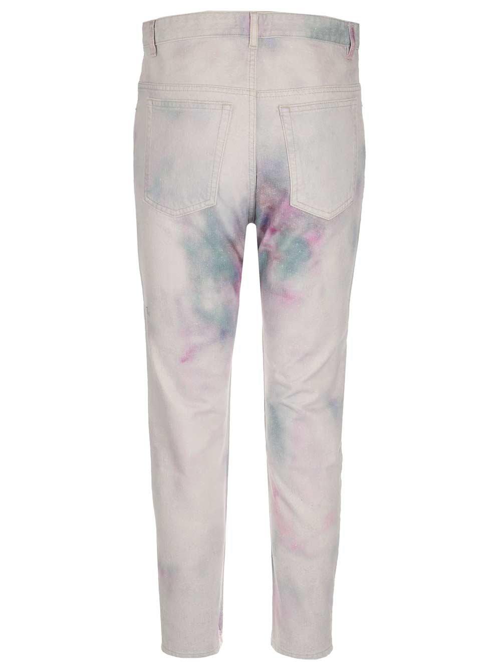 Isabel Marant Étoile Tiedye Effect Jeans In Lilac