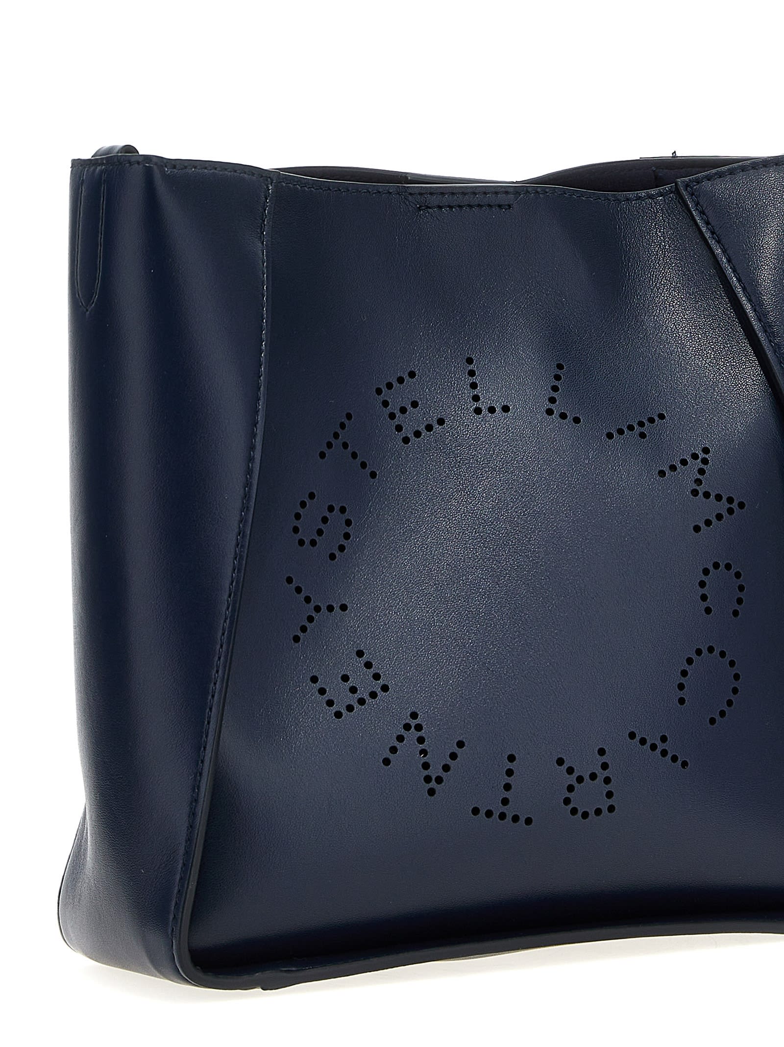 Shop Stella Mccartney Logo Shoulder Strap In Blue