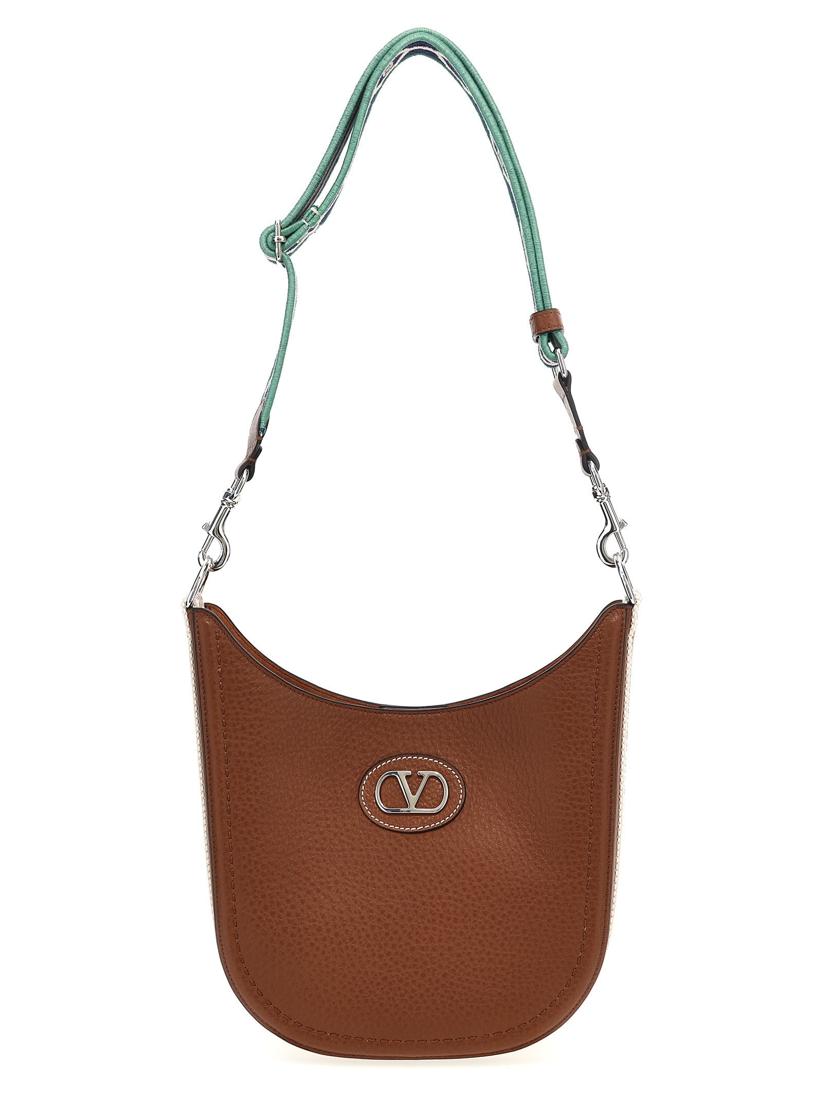 ショルダーバッグ・ポシェット 25AW VALENTINO LOGO LEATHER ANTIBES SHOPPING BAG BROWN Valentino Garavani Antibes Medium Calfskin Shopping Bag