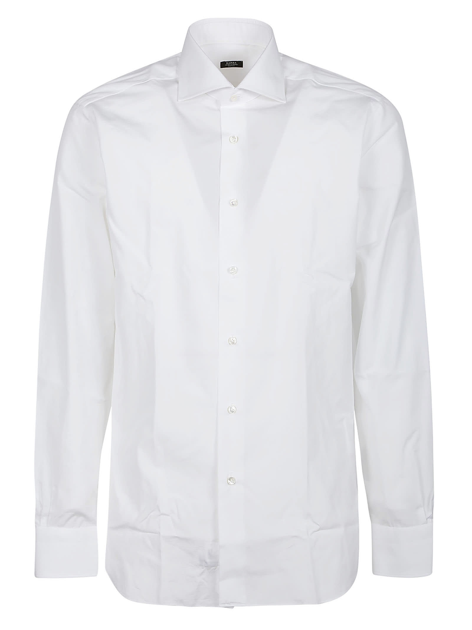Shop Barba Napoli Neck Shirt In Bianco