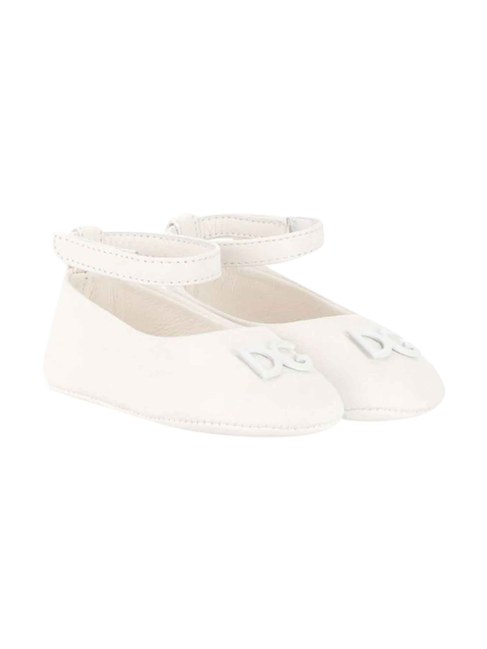 Dolce & Gabbana White Ballet Flats Baby Girl