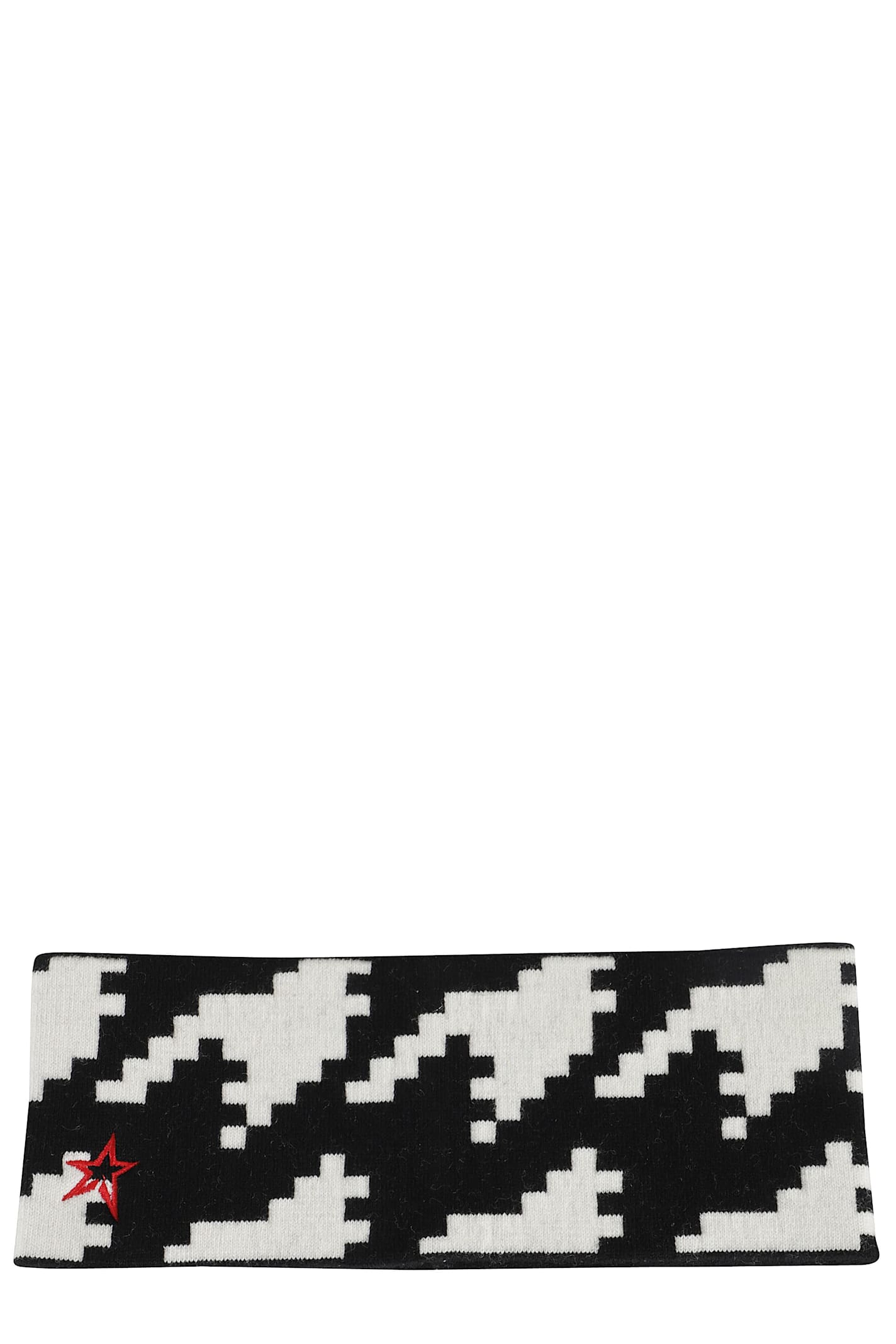 Perfect Moment Houndstooth Wool-blend Headband In Black