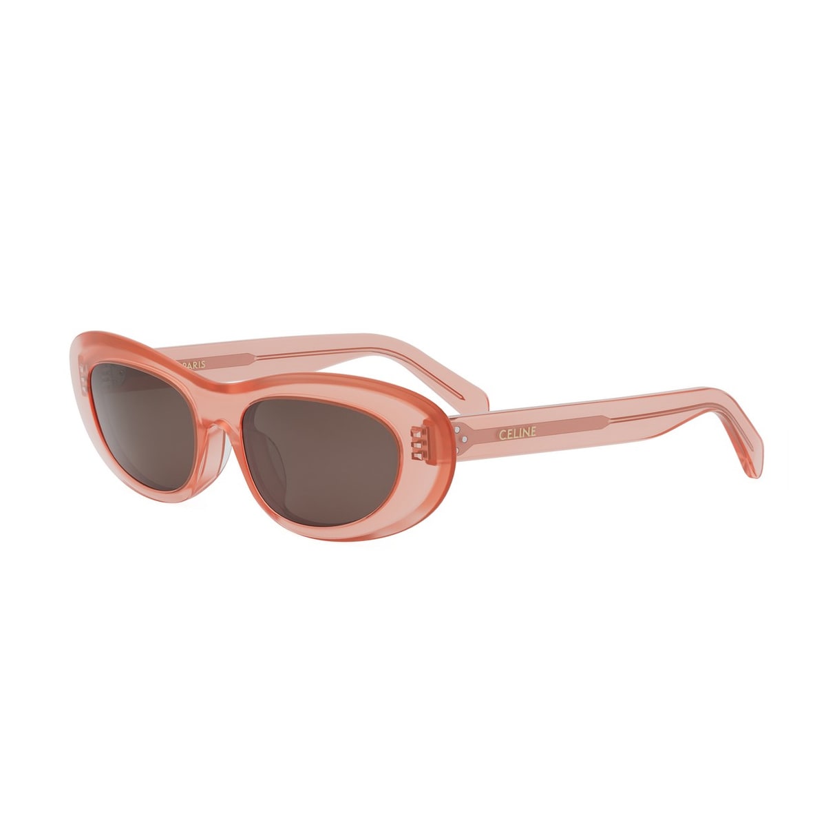 Shop Celine Cl40310u  3 Dots 42e Arancione Lucido Sunglasses