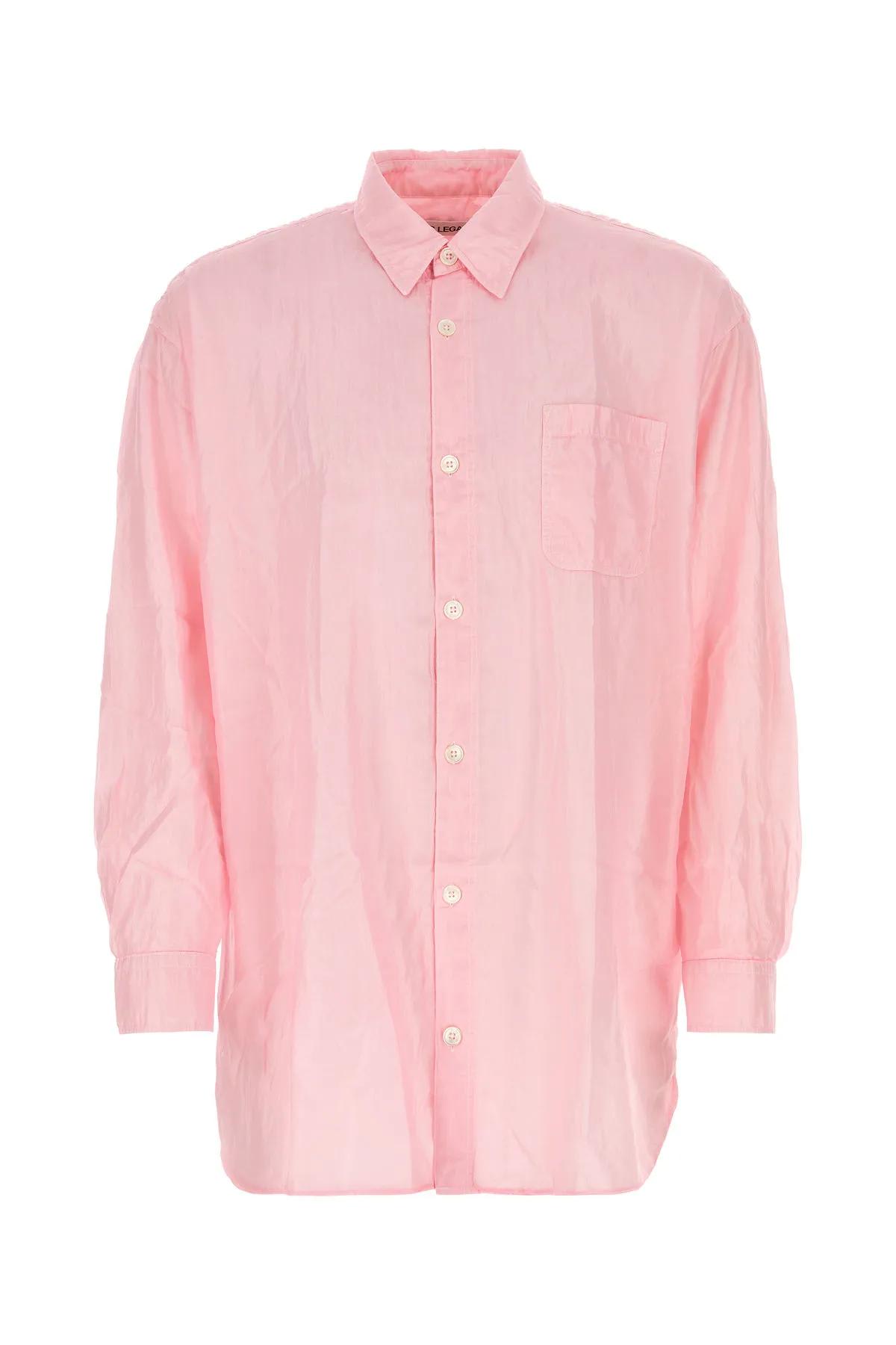 Shop Our Legacy Pink Cotton Blend Darling Oversize Shirt In Baby Pink Cotton Silk