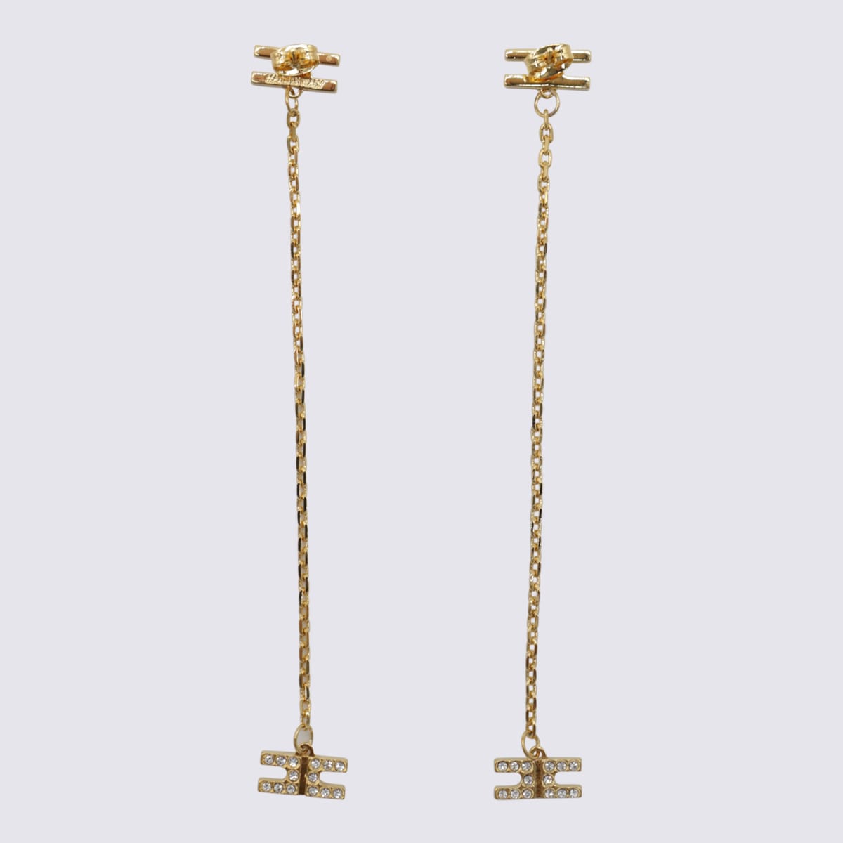 ELISABETTA FRANCHI GOLD TONE METAL EARRINGS