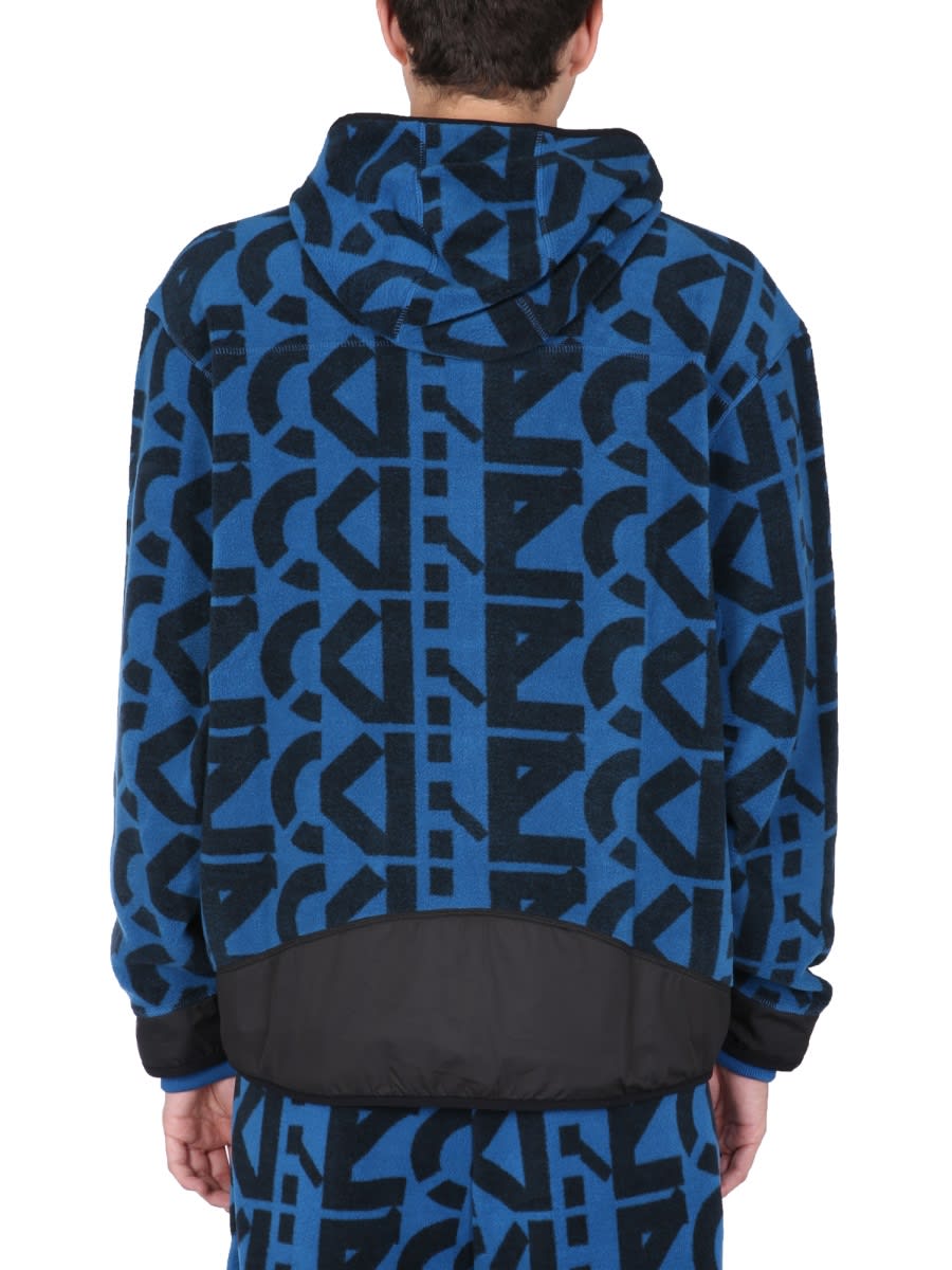 Shop Kenzo Sweatshirt With Monogram Logo In Blue