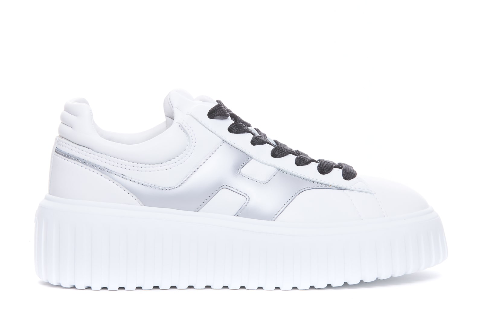 Shop Hogan H-stripes Sneakers In White