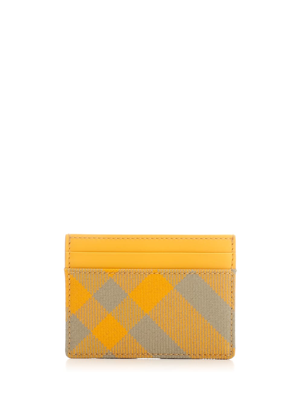 BURBERRY WOOL AND LEATHER CARD HOLDER