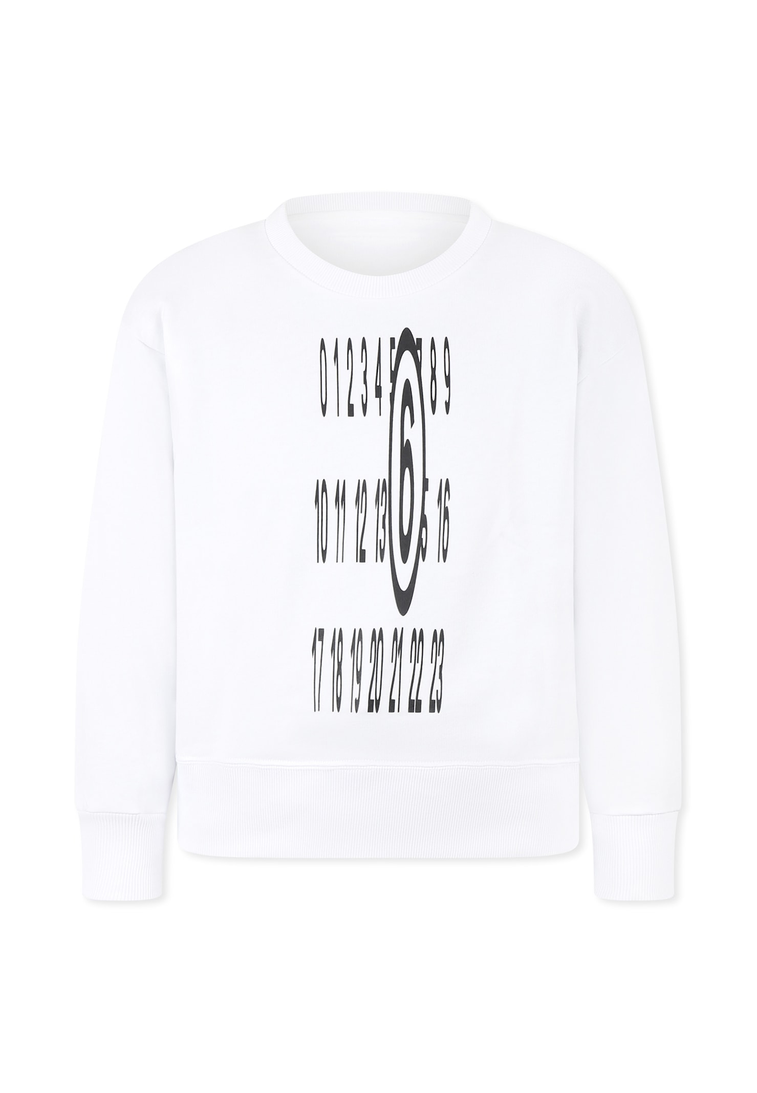 Mm6 Maison Margiela White Sweatshirt For Kids With Logo In White