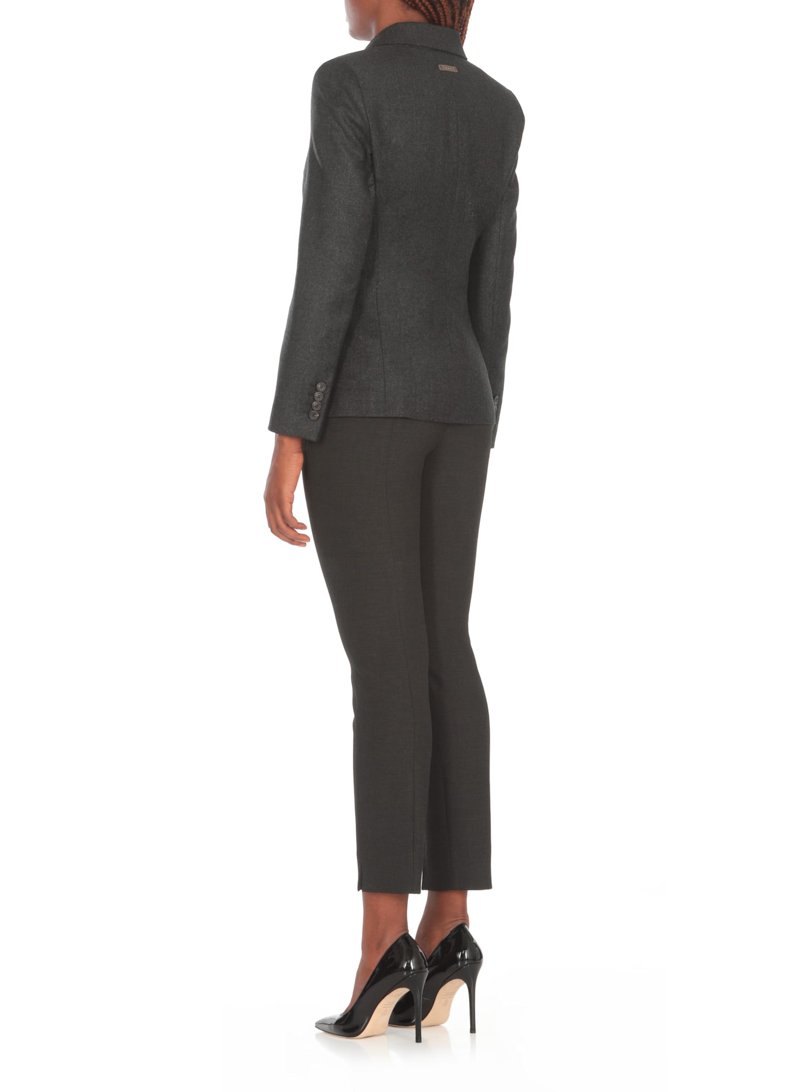 Shop Peserico Wool Blazer In Grey