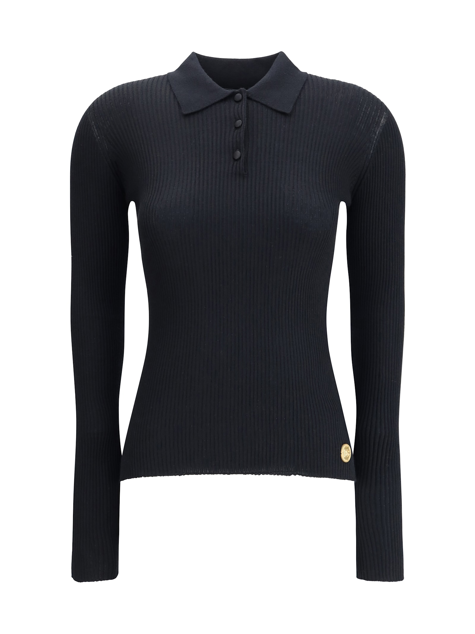 Dolce & Gabbana Ribbed Polo Sweater