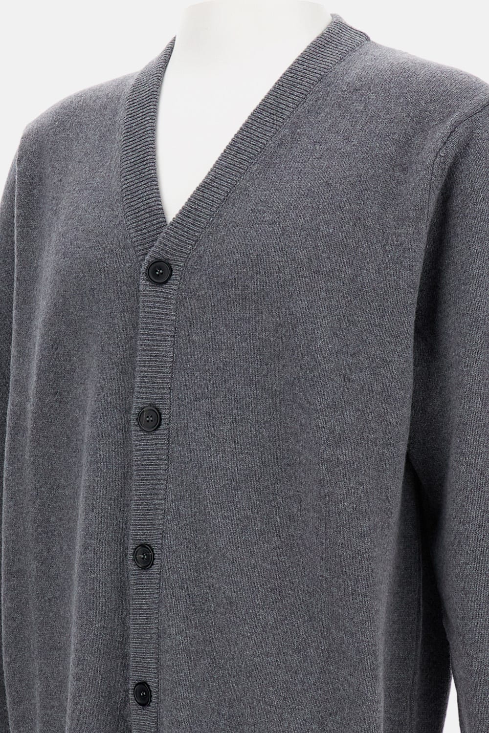 Paul Smith Classic Gray Cardigan With V-neck In Gray