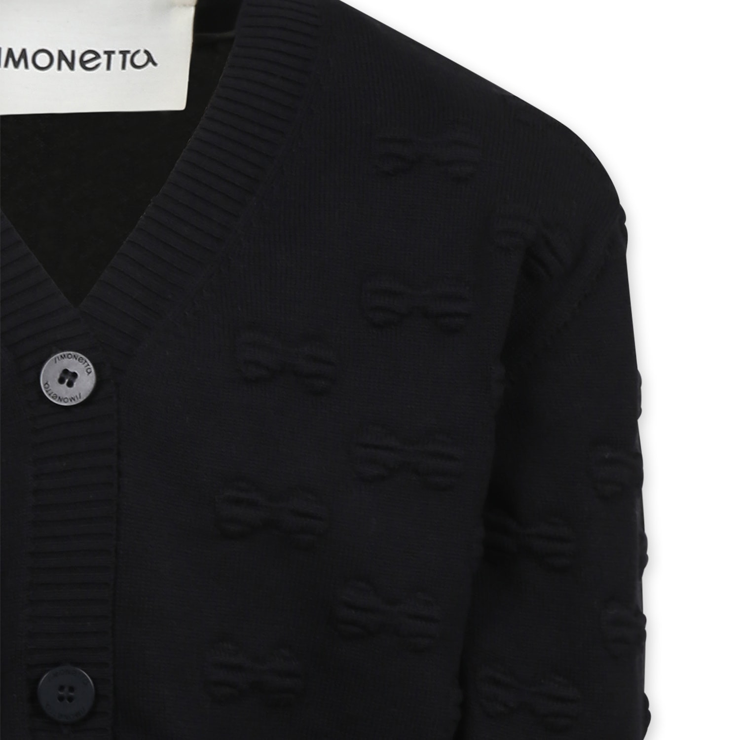 Simonetta Long-sleeved Sweater In Black