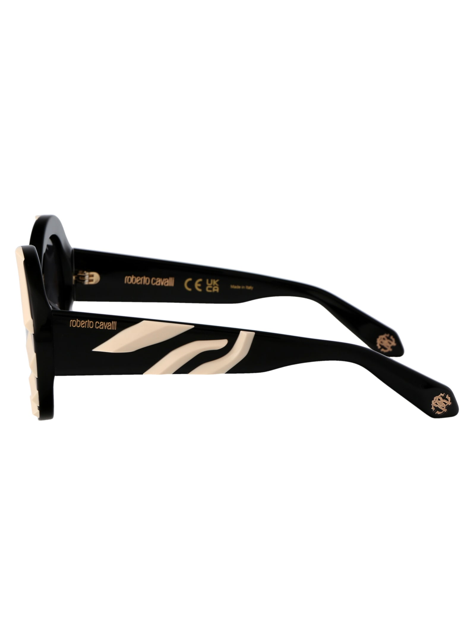 Roberto Cavalli Unisex Src010v 700y Sunglasses In Black