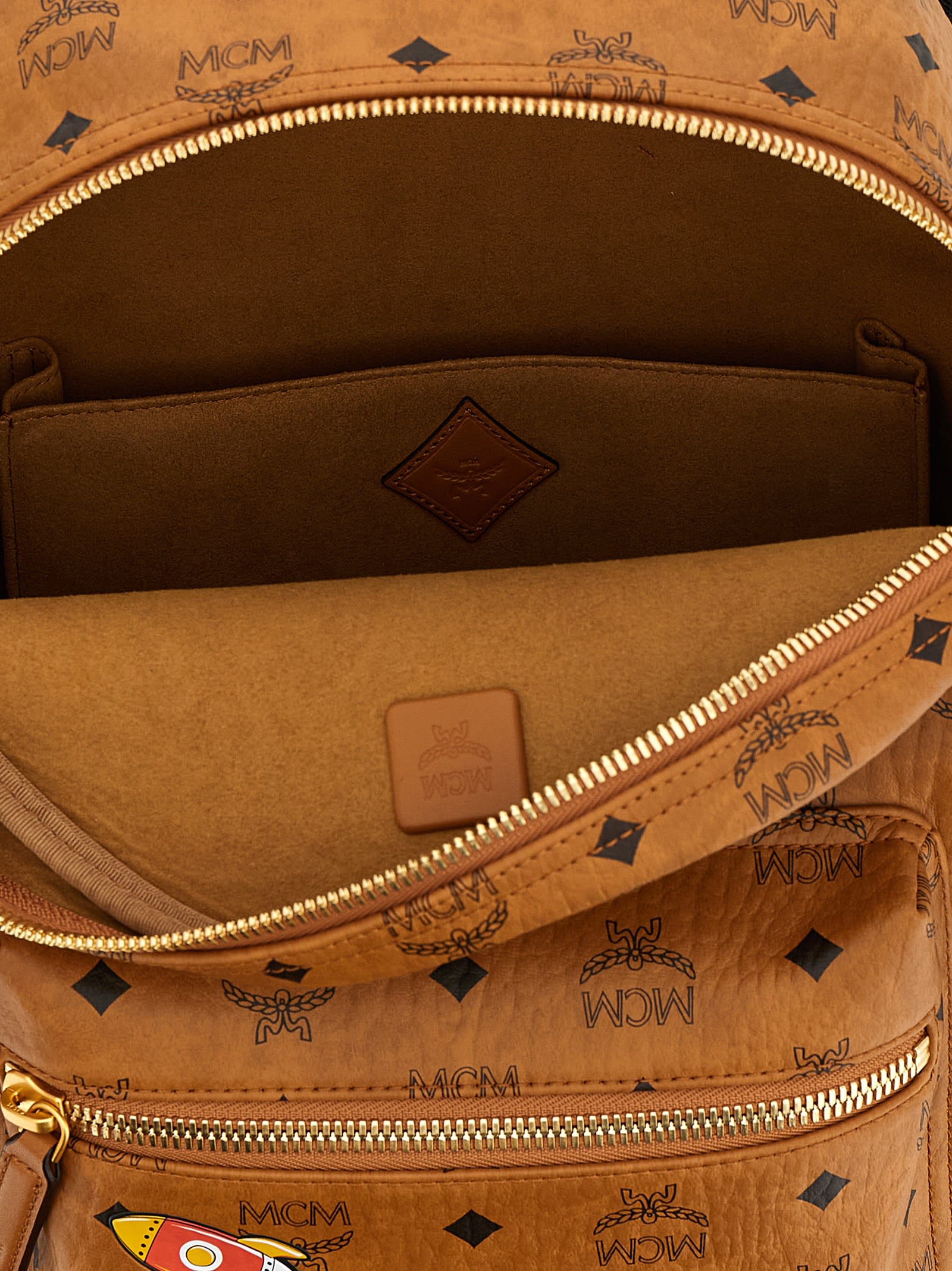 Mcm Stark Small-medium Backpack In Brown