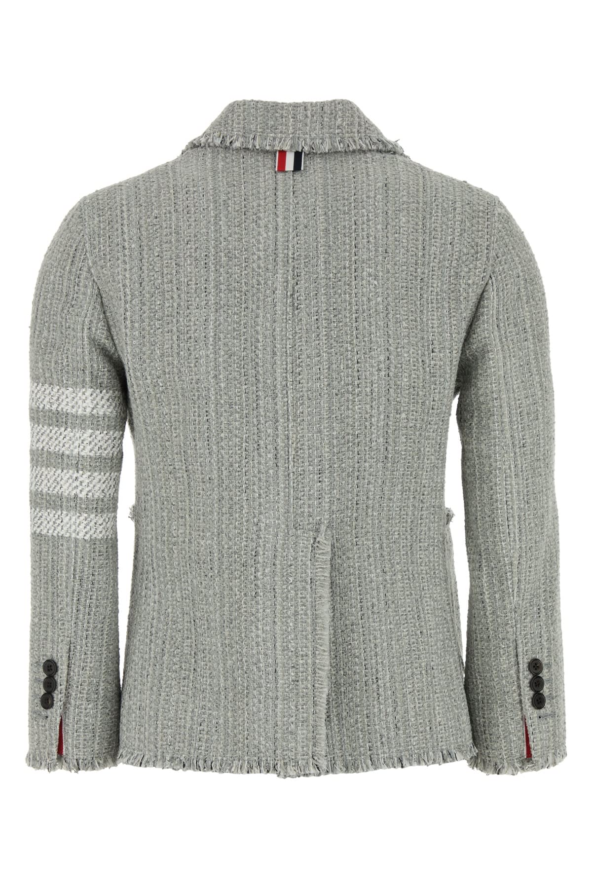 Thom Browne Grey 4 Bar-stripe Tweed Jacket