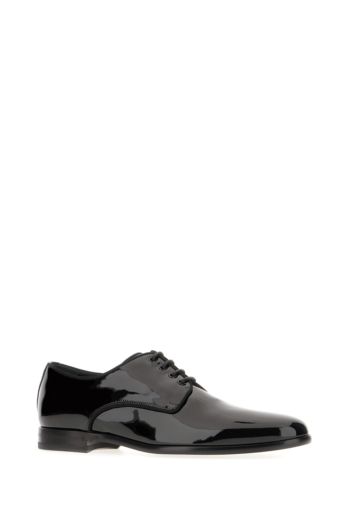 Shop Dolce & Gabbana Black Leather Lace-up Shoes In Nero