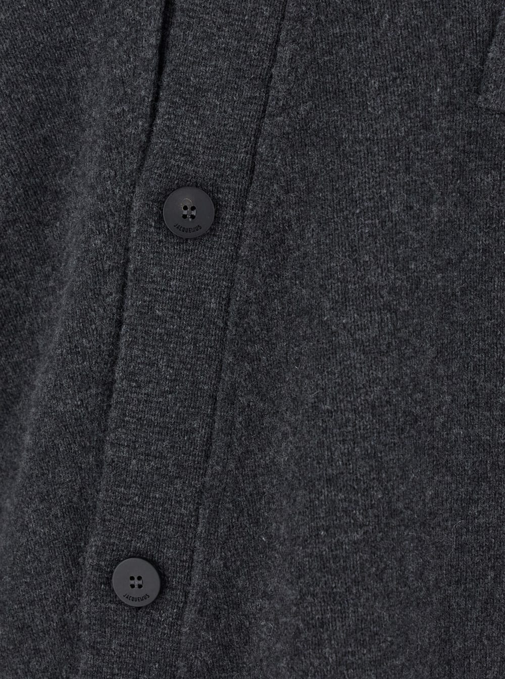 Jacquemus Grey Cardigan With Asymmetrical Design In Wool Man In Gray