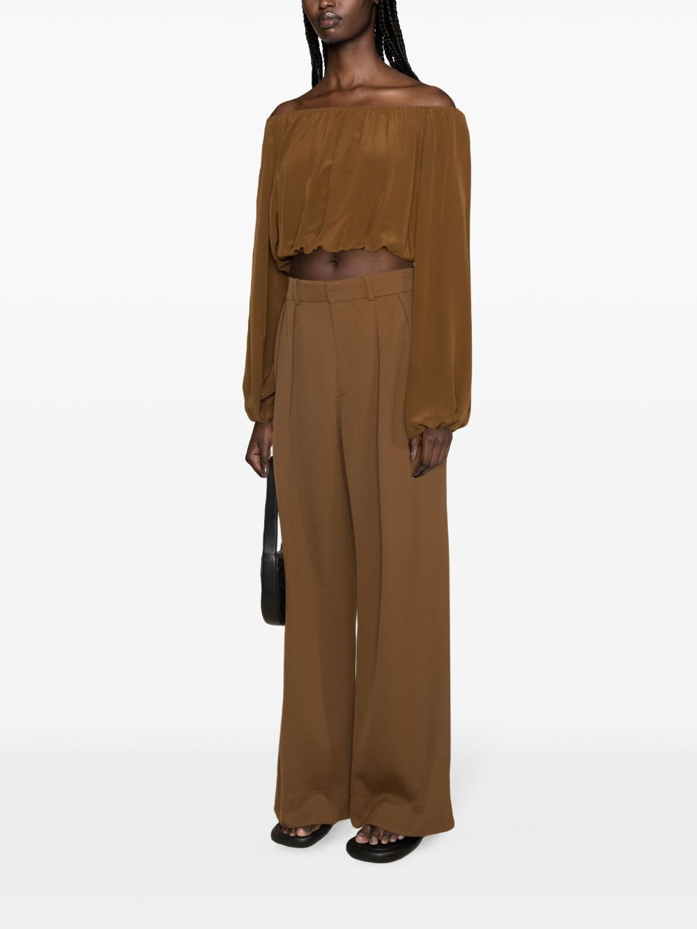 Wardrobe.nyc Low-rise Wool Trousers In Brown