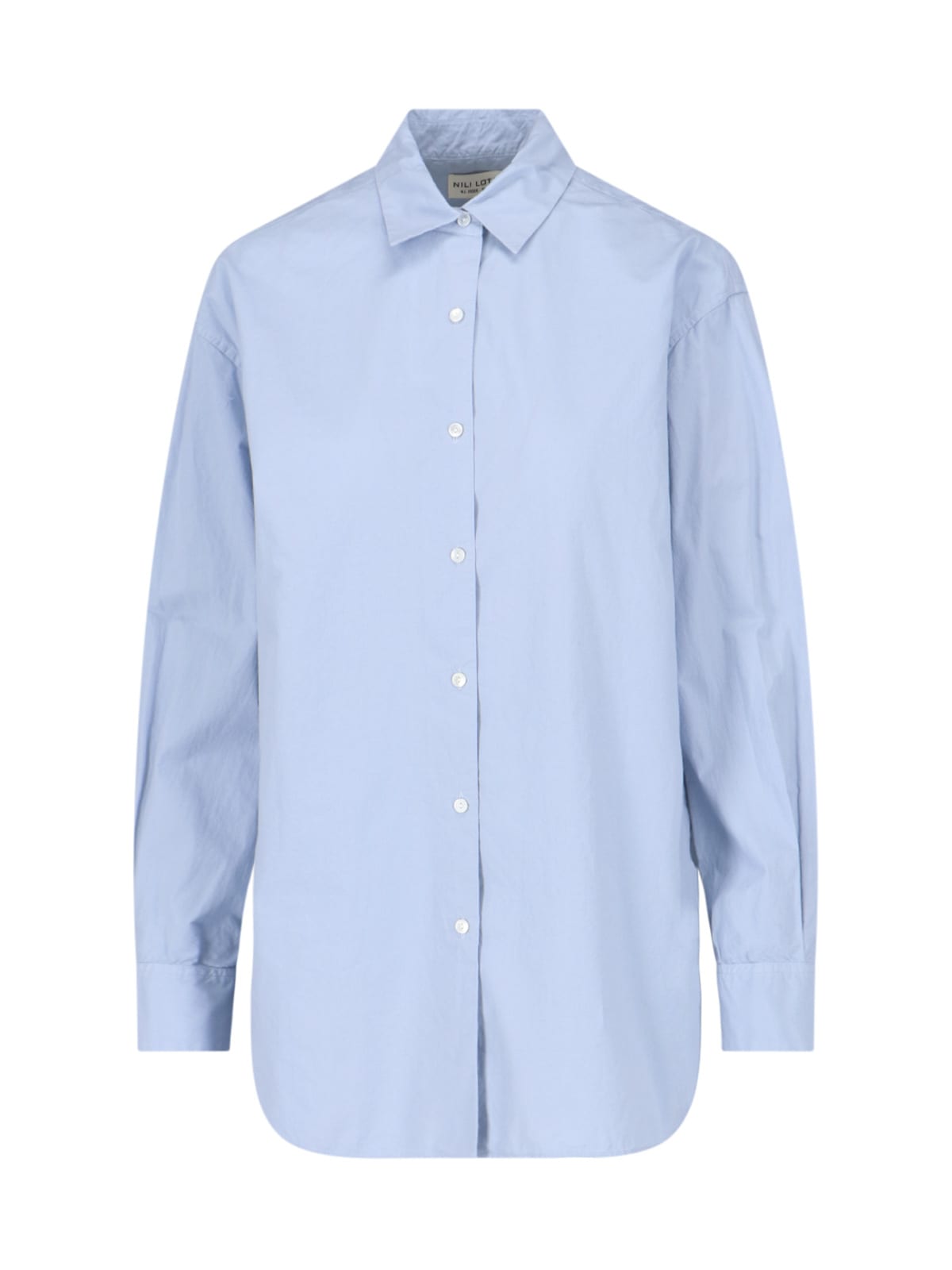 Shop Nili Lotan Yorke Shirt In Light Blue