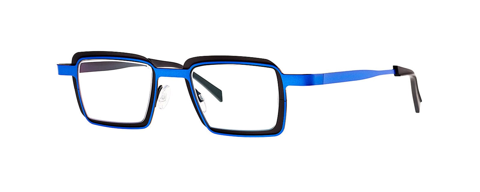 Shop Theo Eyewear Eye Witness Yc 365 Glasses In Black/blue