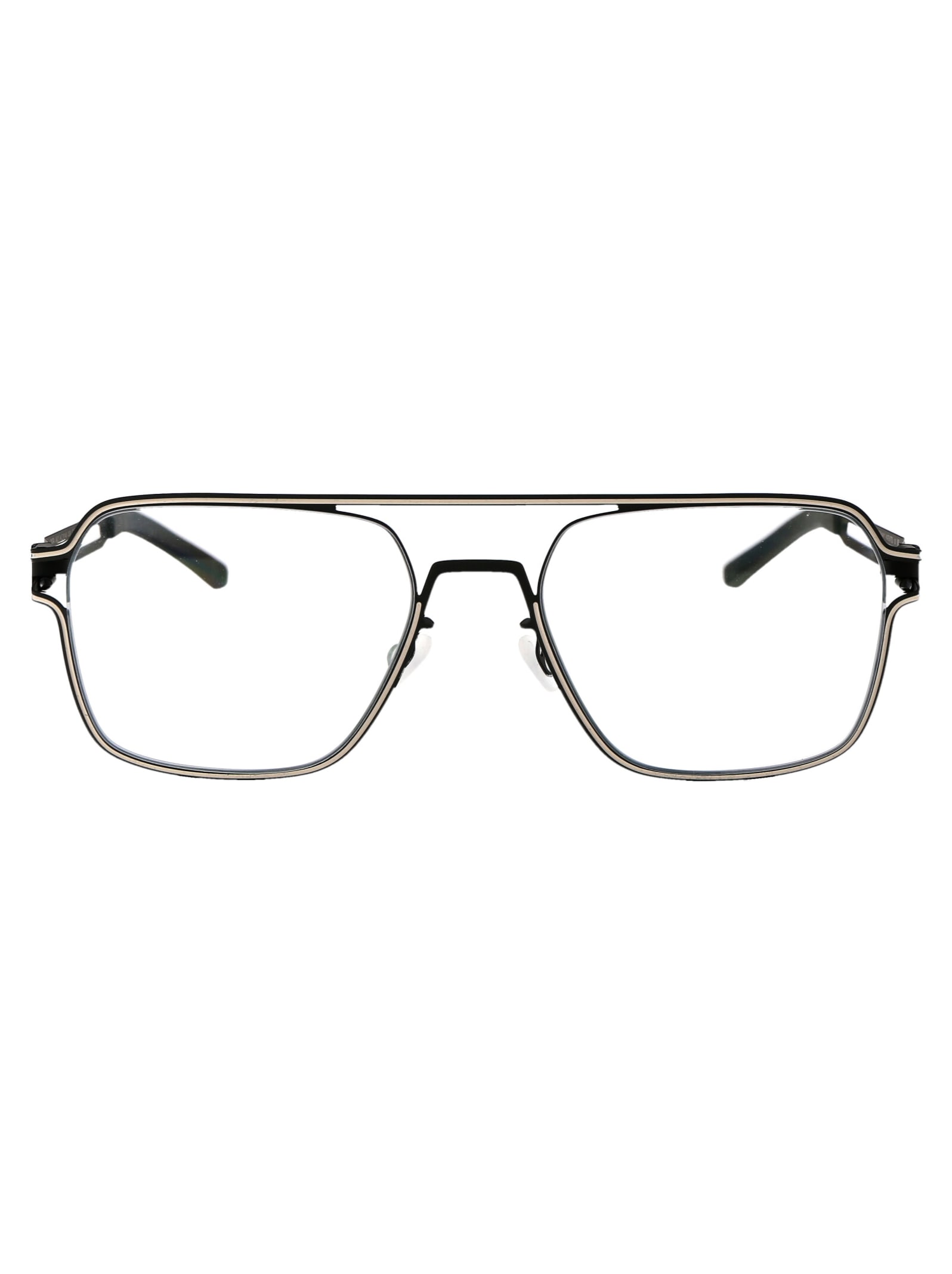 Mykita Jalo Glasses In 634 Black Light Warm Grey|clear